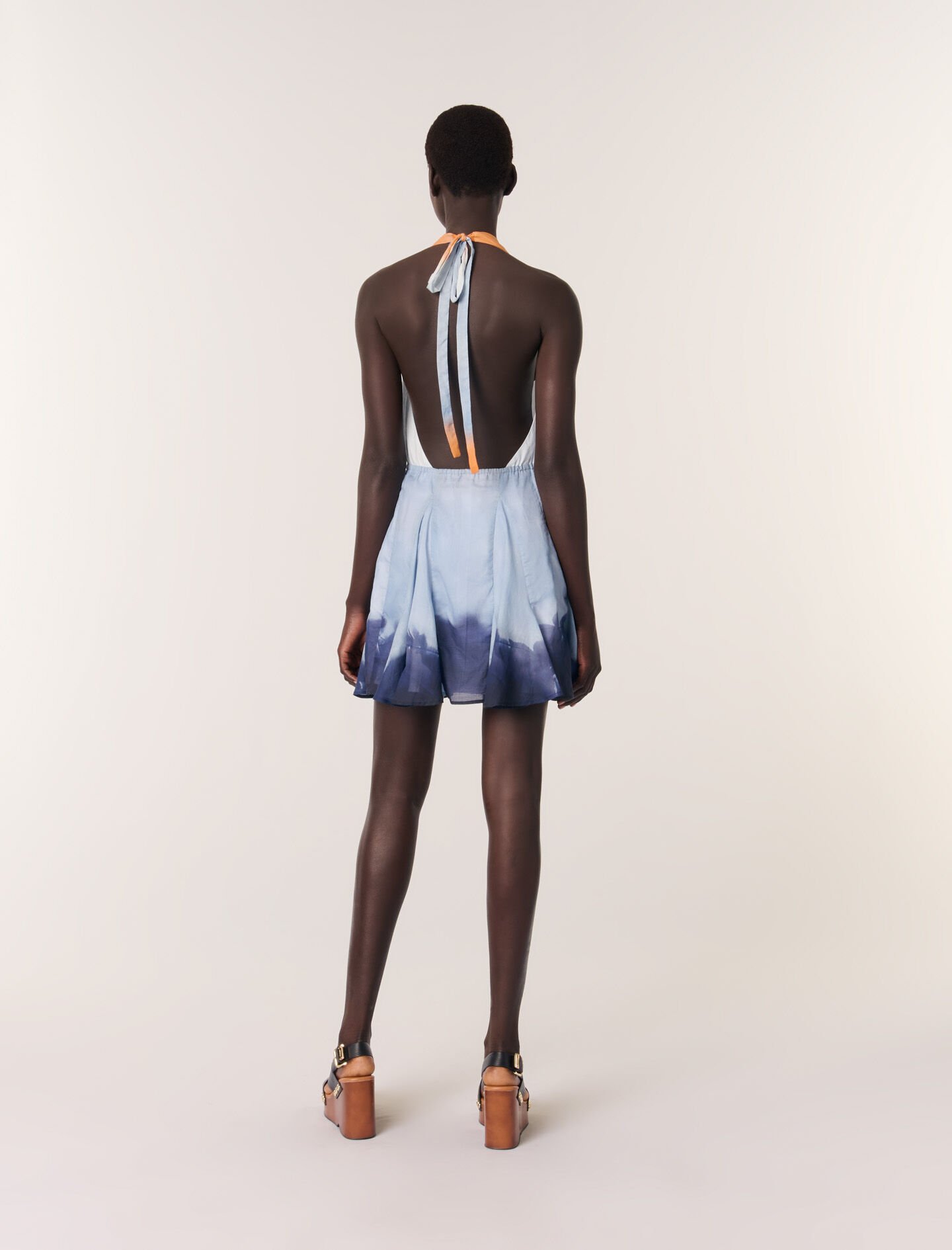 Mini tie-dye dress Blue For Women | Maje
