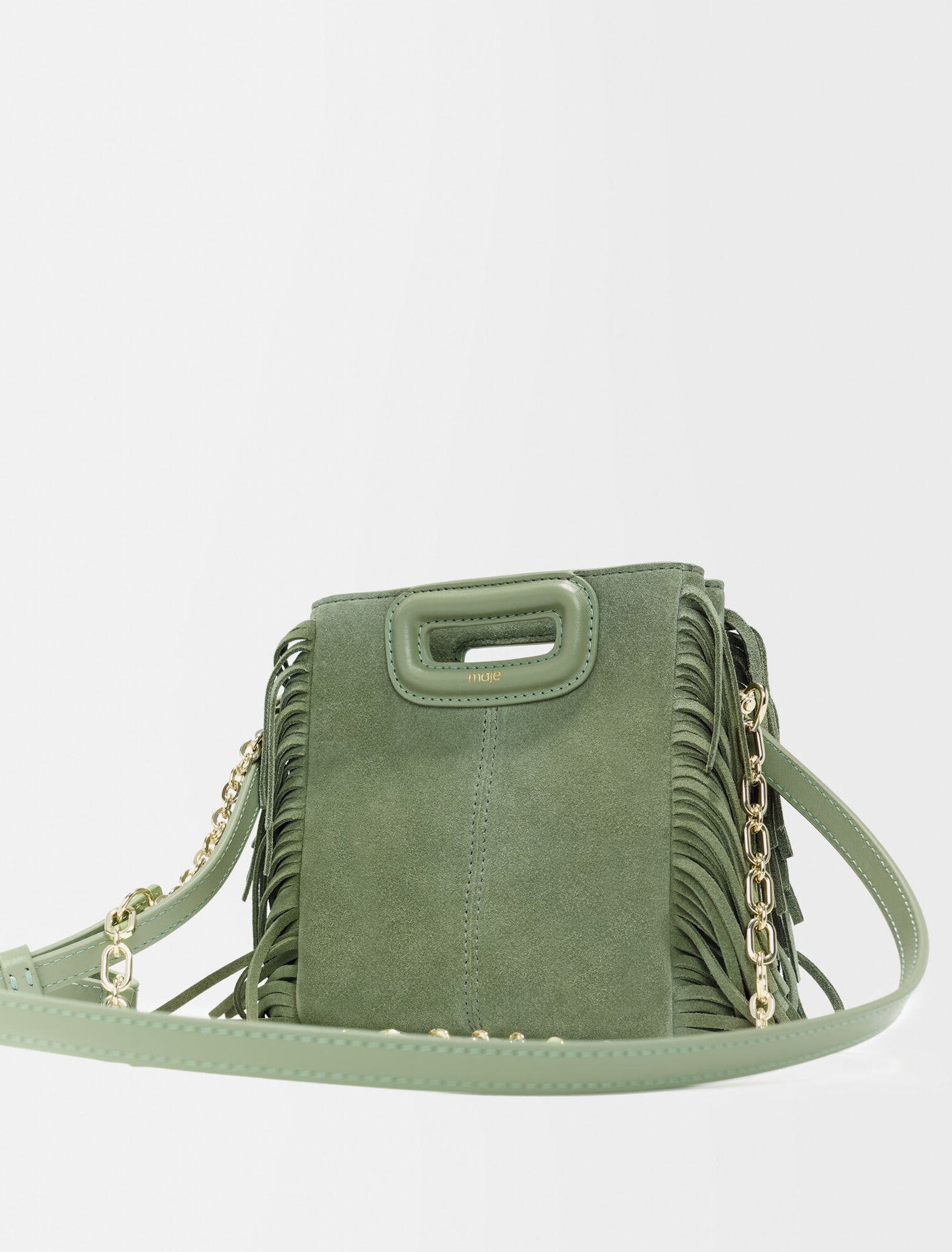 M mini bag in suede leather