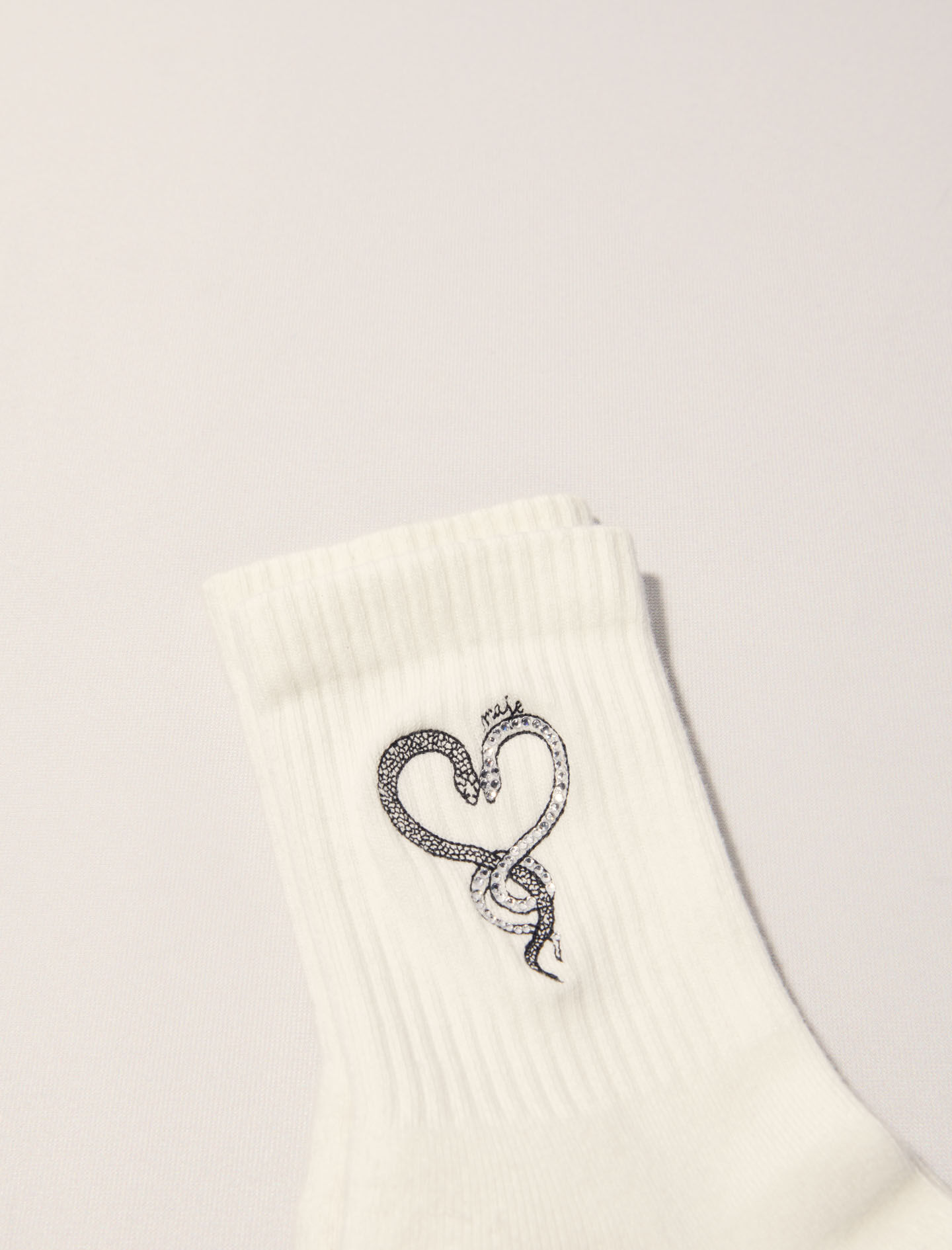 Rhinestone socks White For Women | Maje
