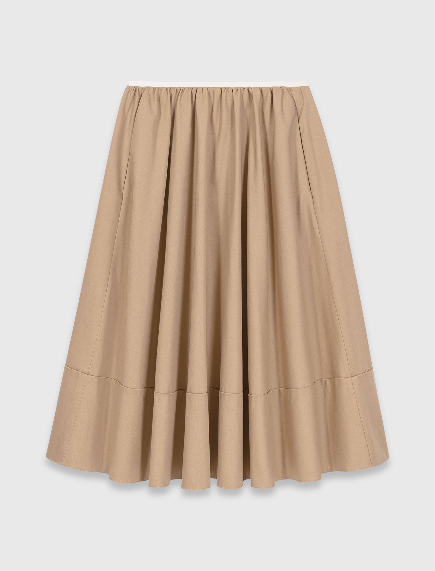 Mid-length cotton skirt Natural For Women | Maje