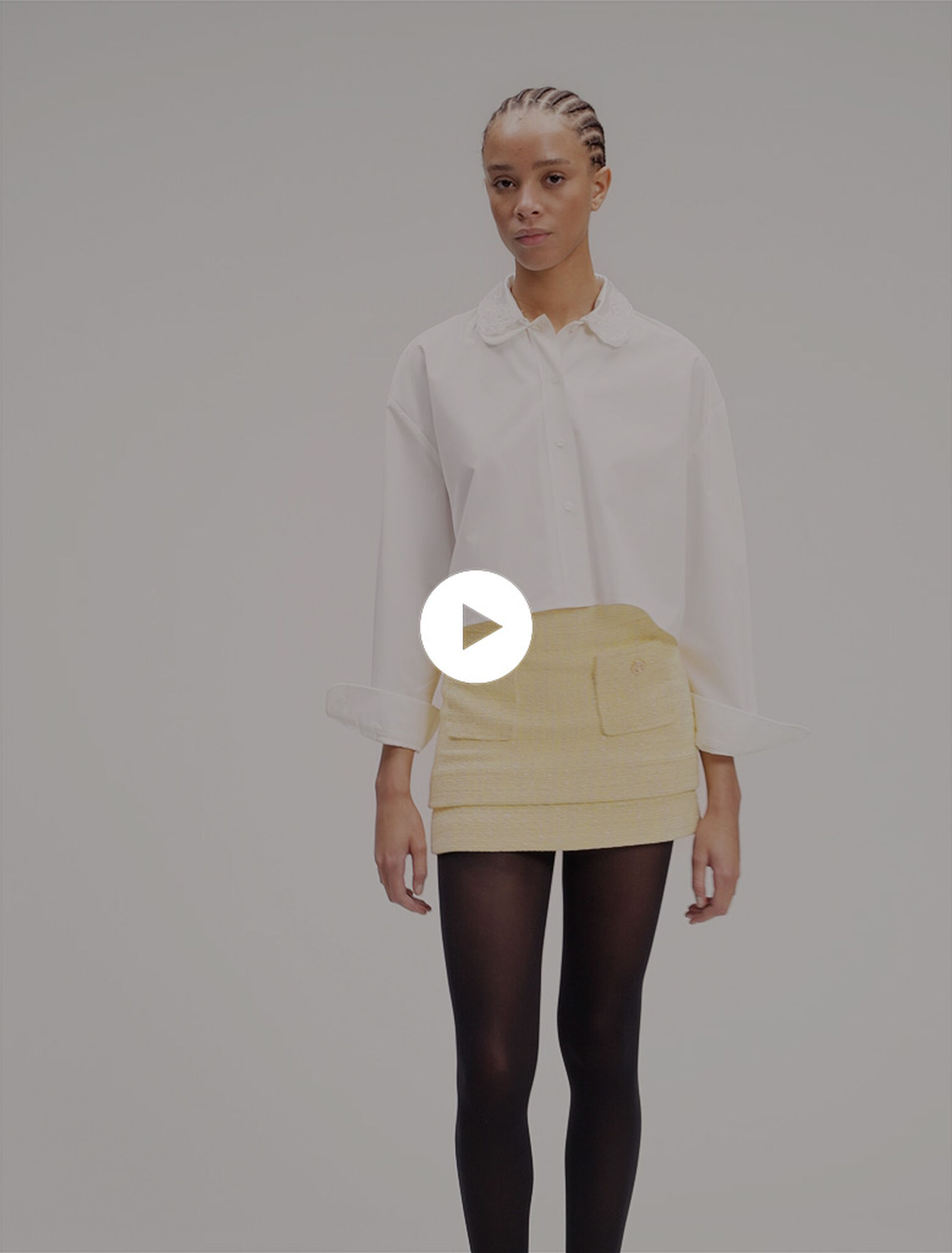 Tweed mini skirt