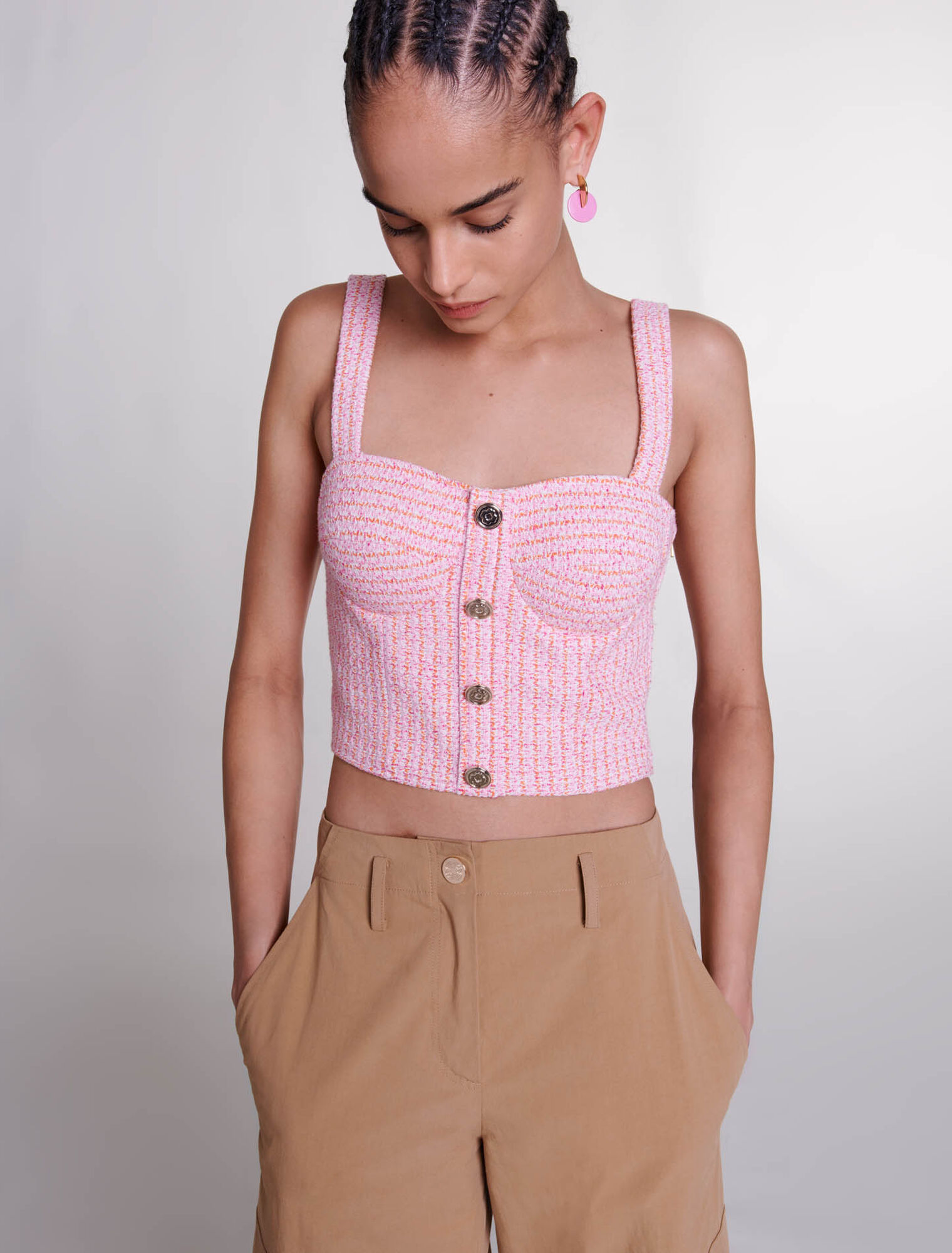 Tweed crop top