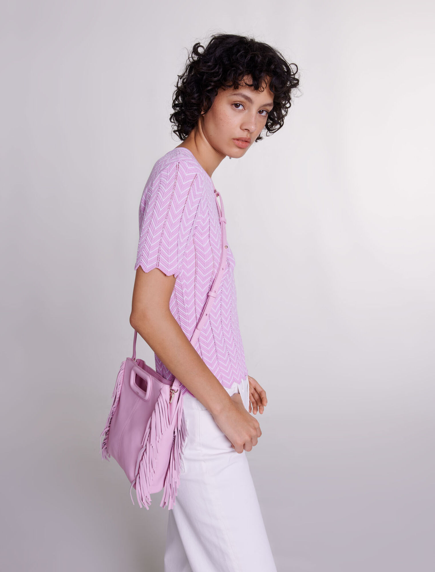 Openwork knit top