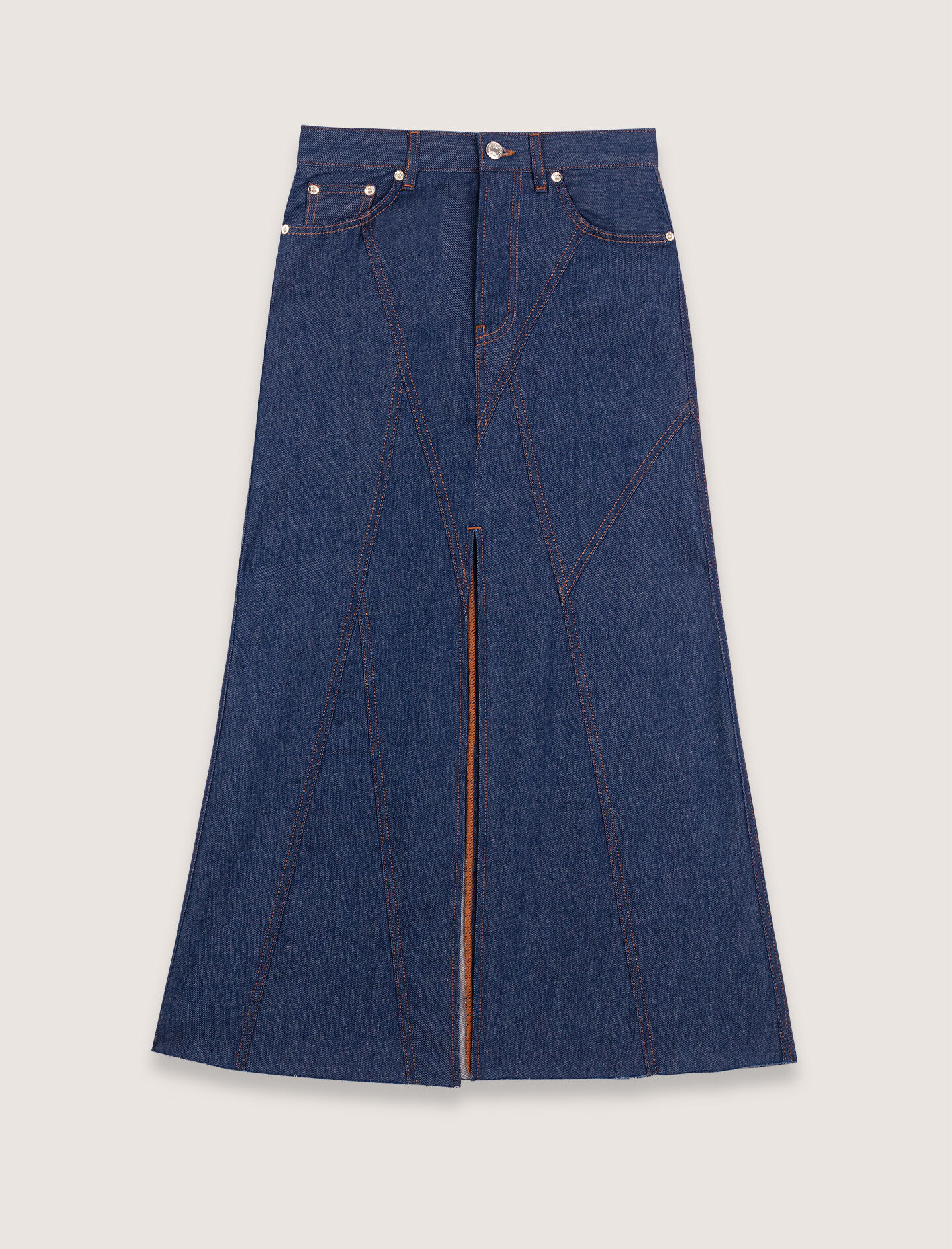 Long denim skirt Blue For Women | Maje
