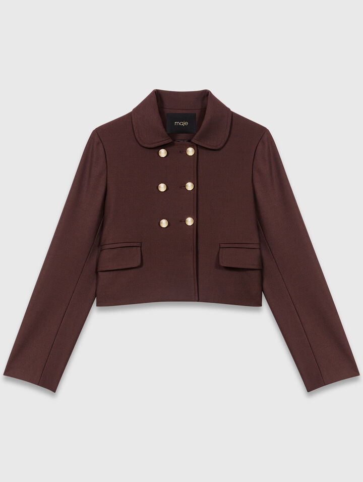 Short double-breasted jacket