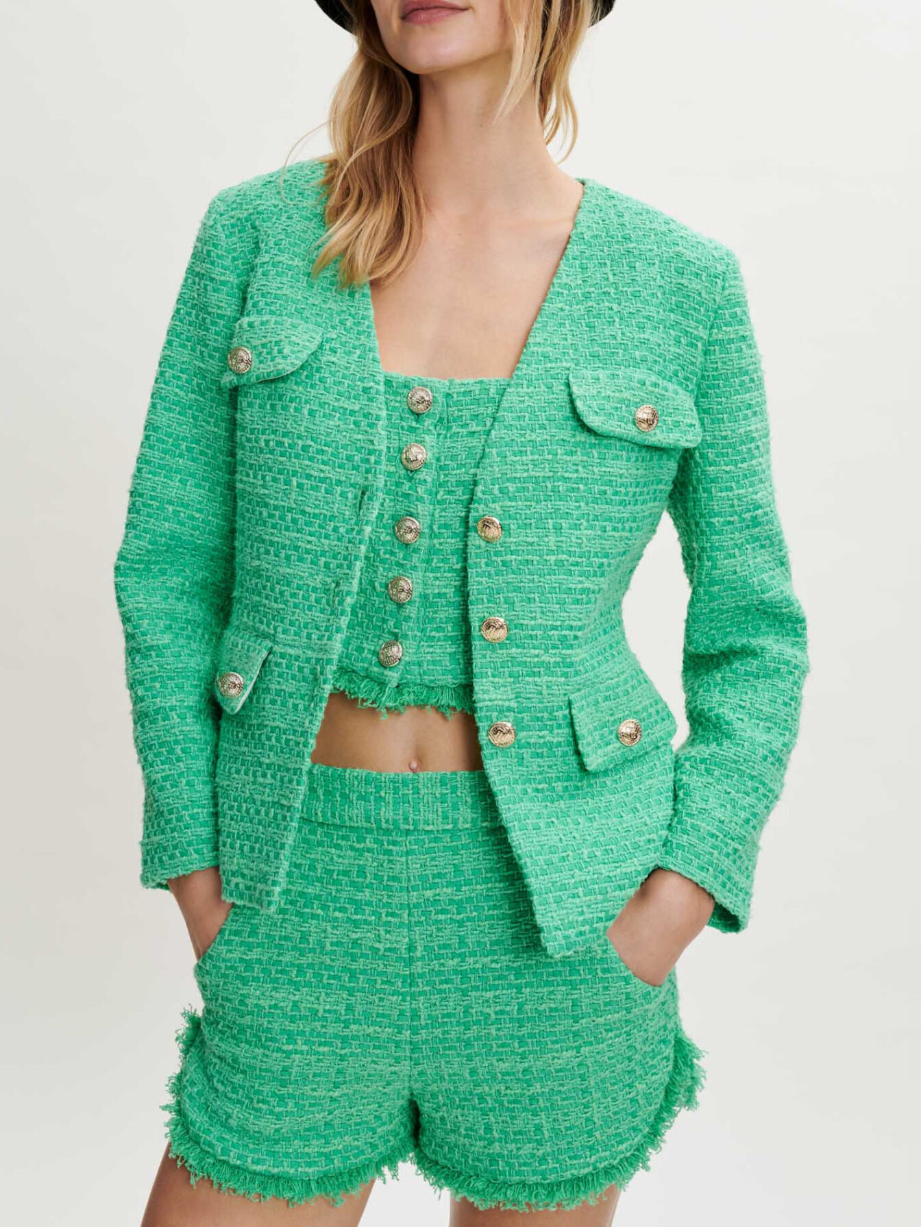 【感謝価格】 Fitted tweed jacket ジャケット・アウター