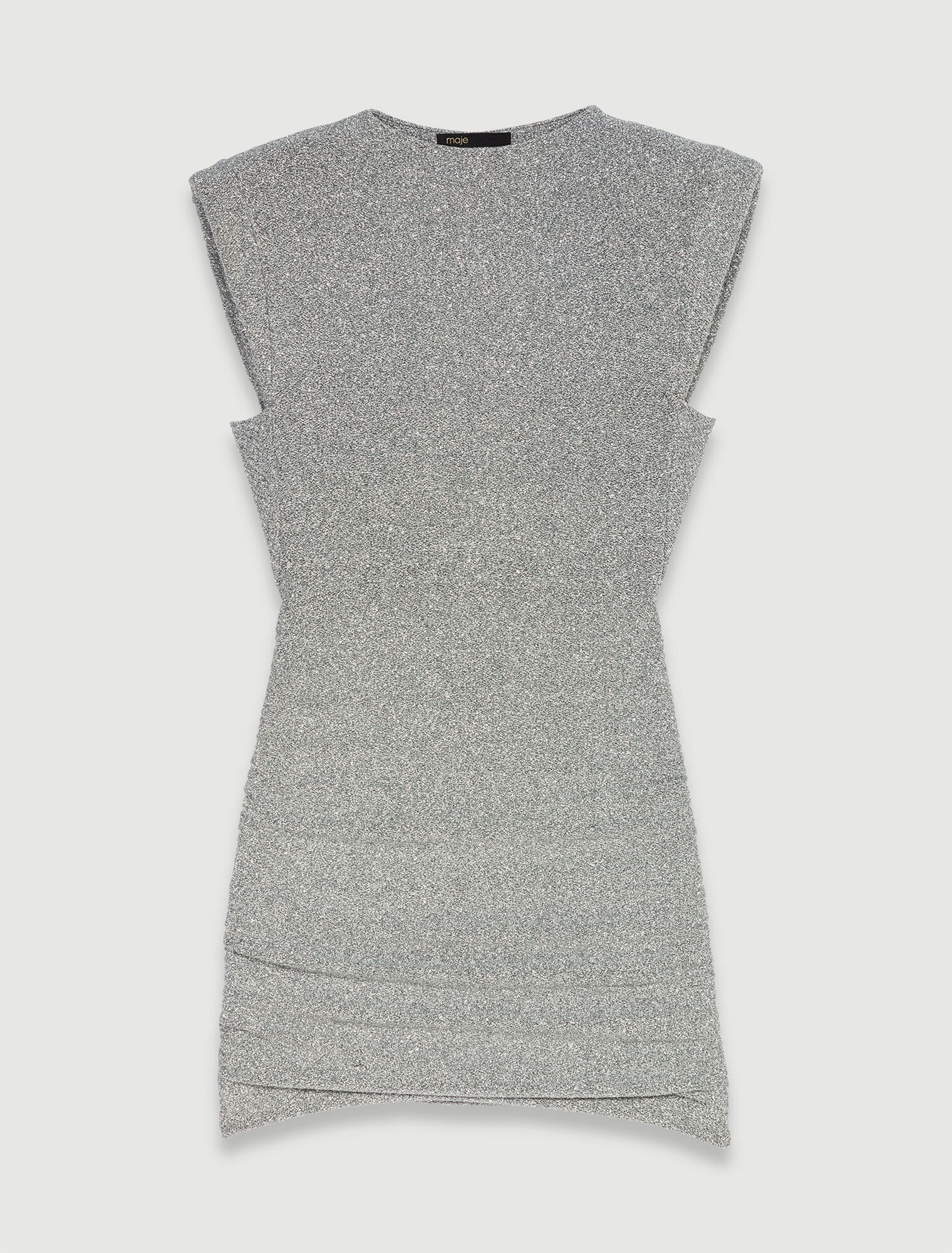 Shiny knit short dress