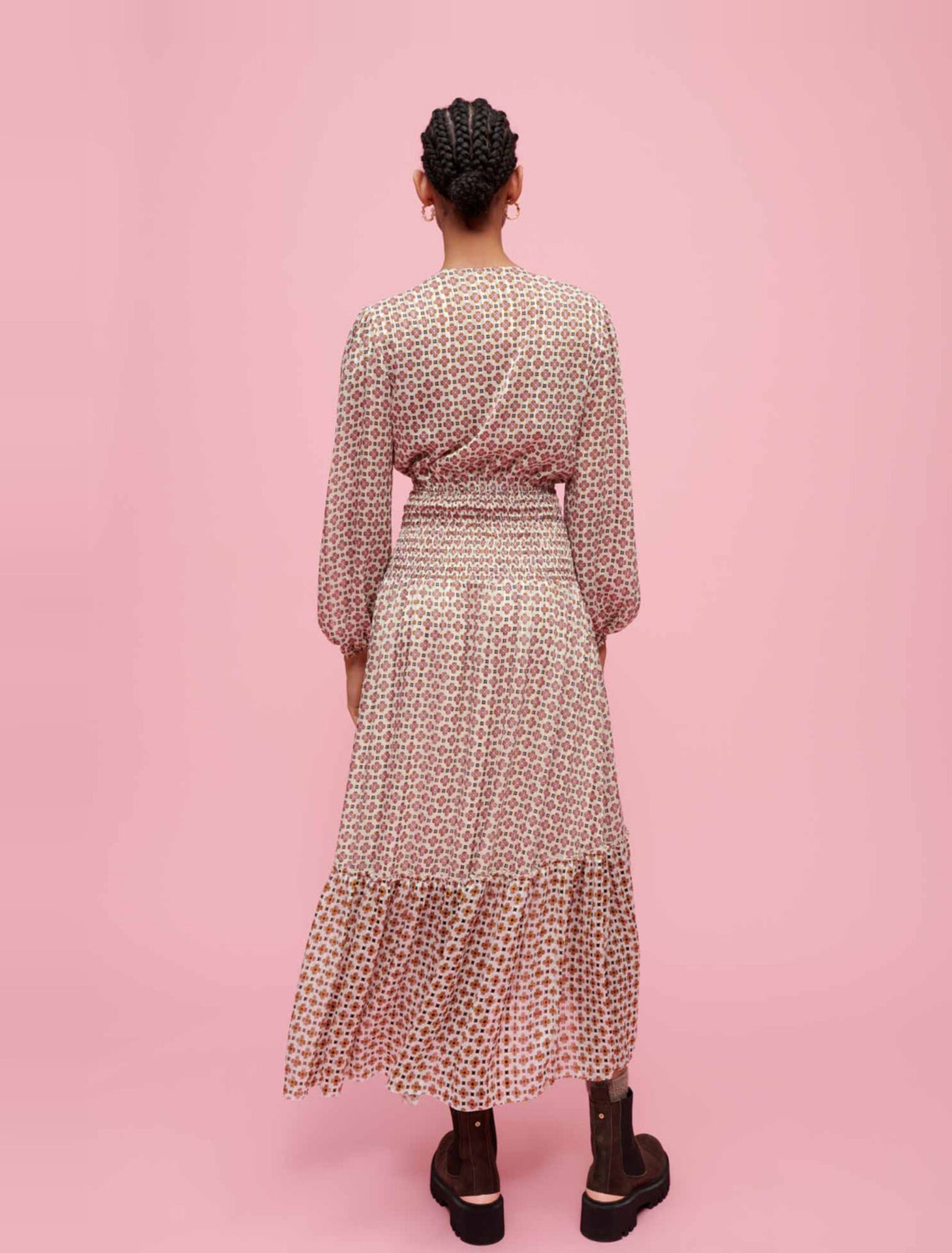 Printed chiffon dress