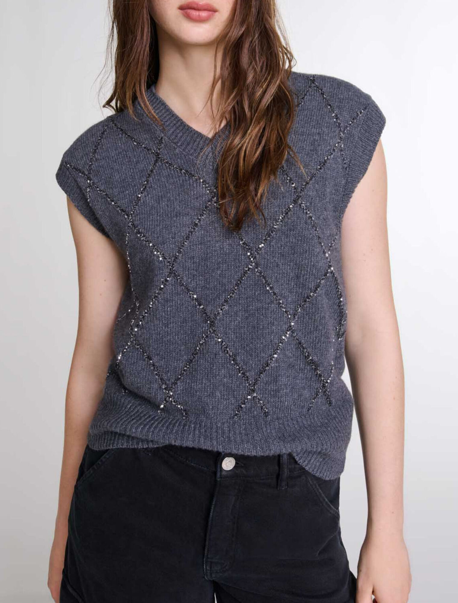Sleeveless sequin jumper