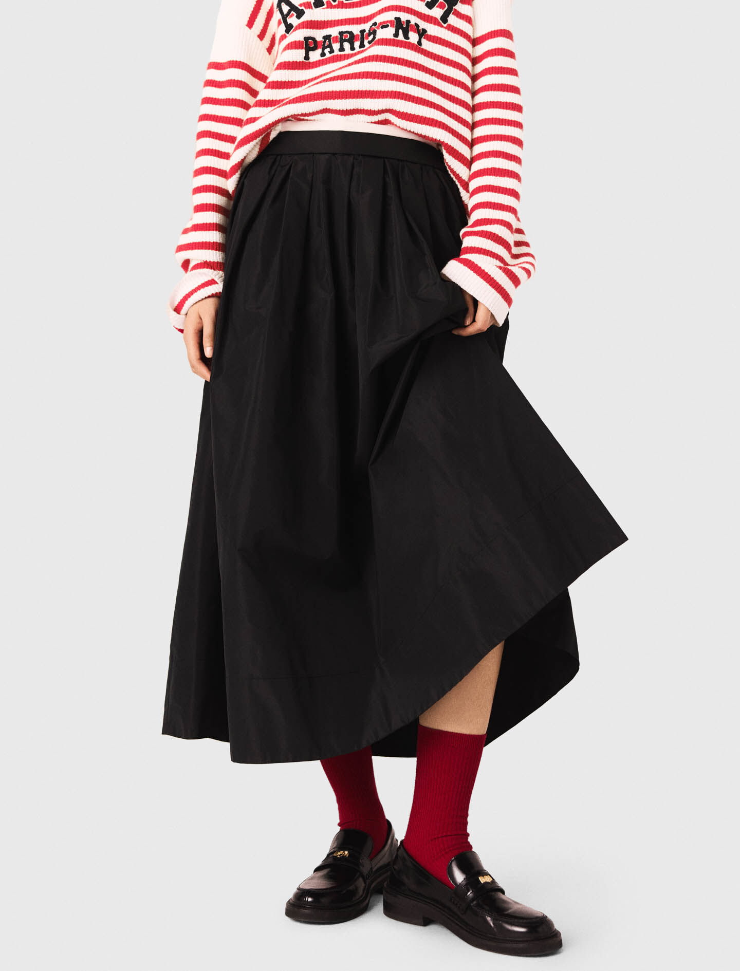 【新品タグ付き♥】Ameri◆MIX QUILTING FLARE SKIRT Ameri（アメリ）の「PATCHWORK LACE FLARE SKIRT（スカート