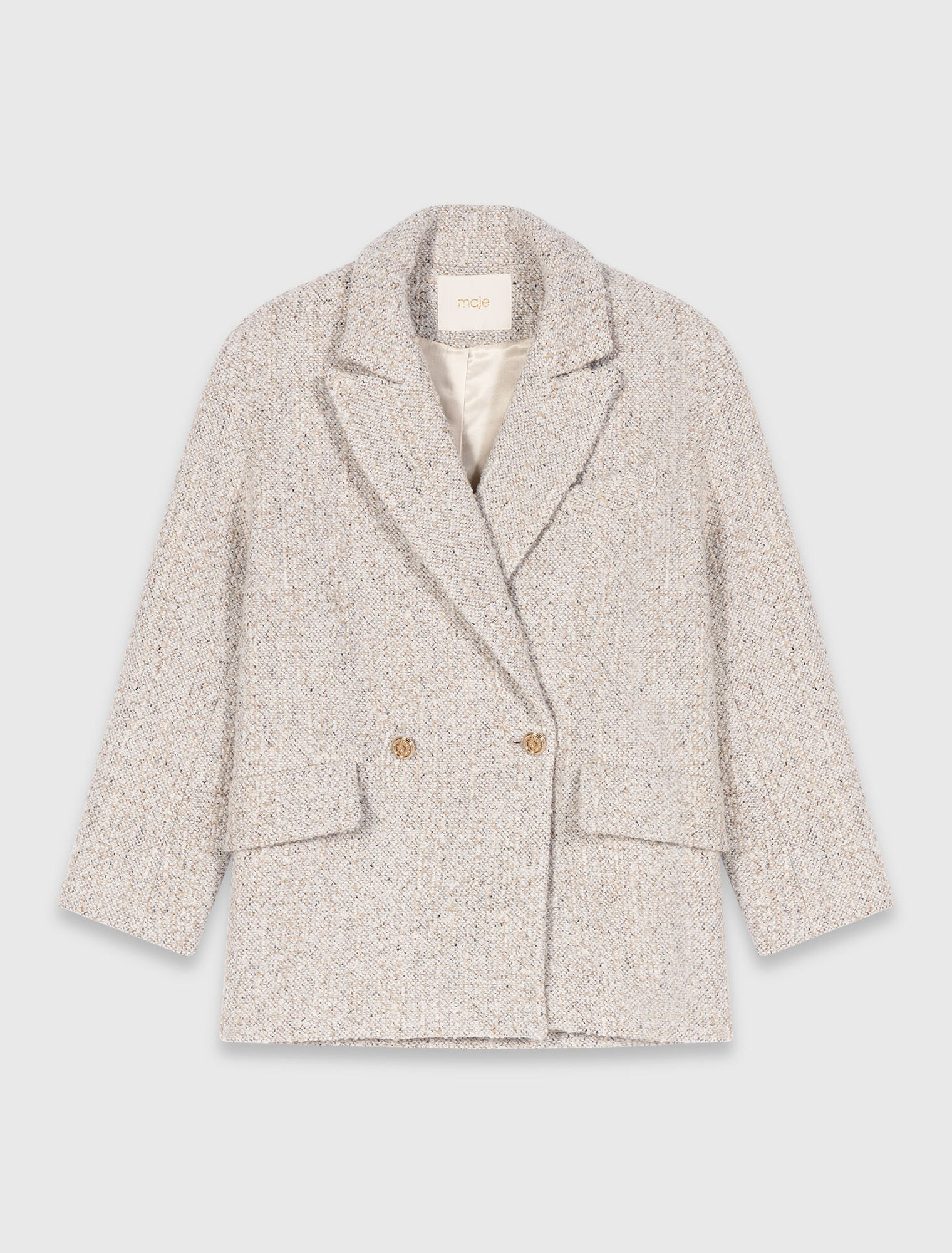 Manteau en laine m&eacute;lang&eacute;e