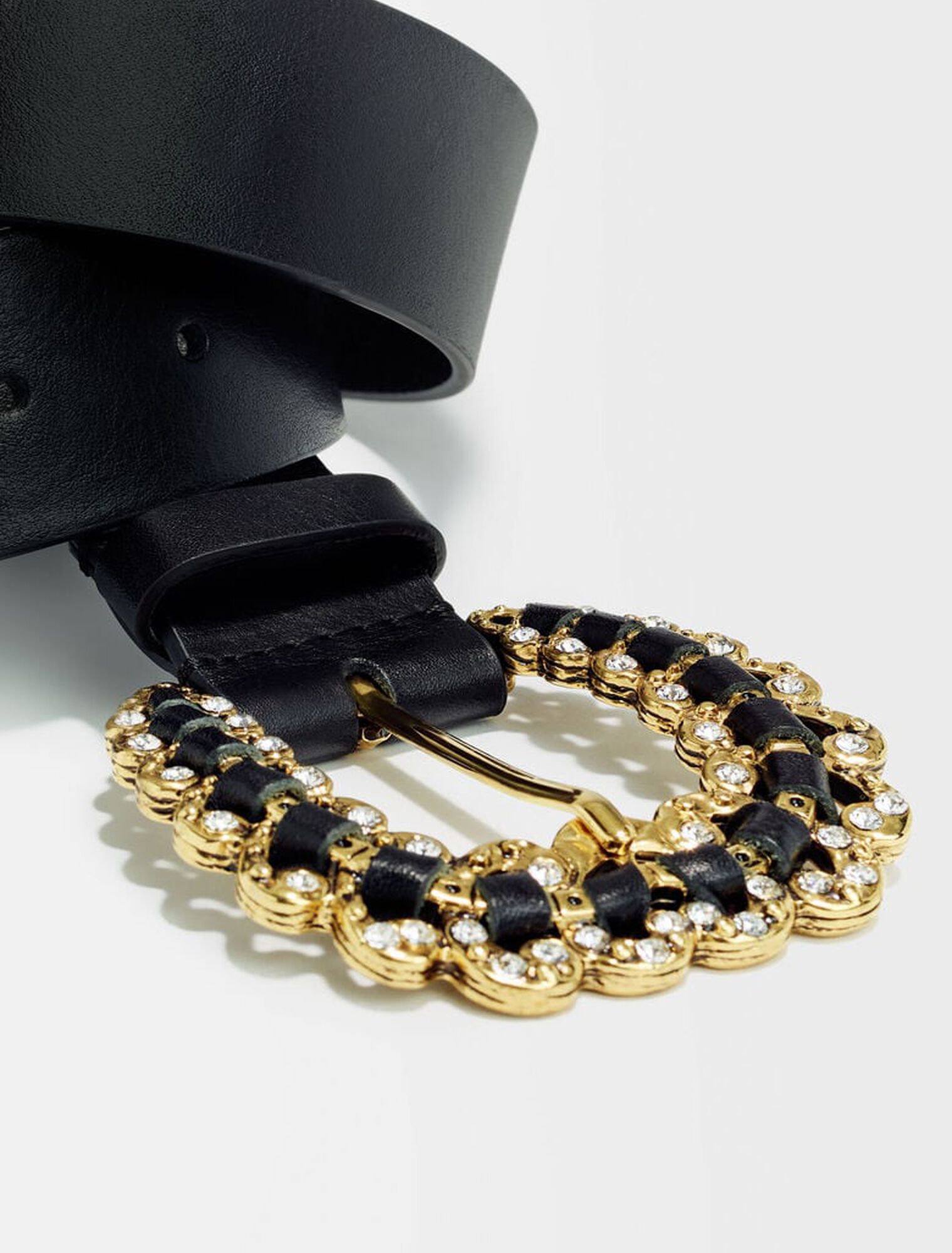 Belt with diamanté buckle