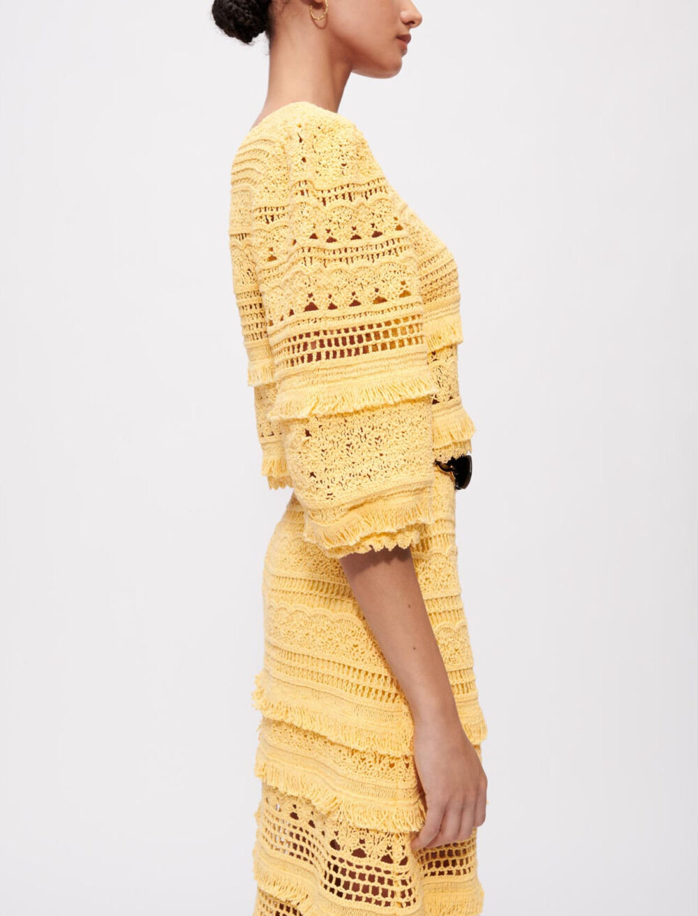 Crochet knit top with fringing Crochet knit top with fringing