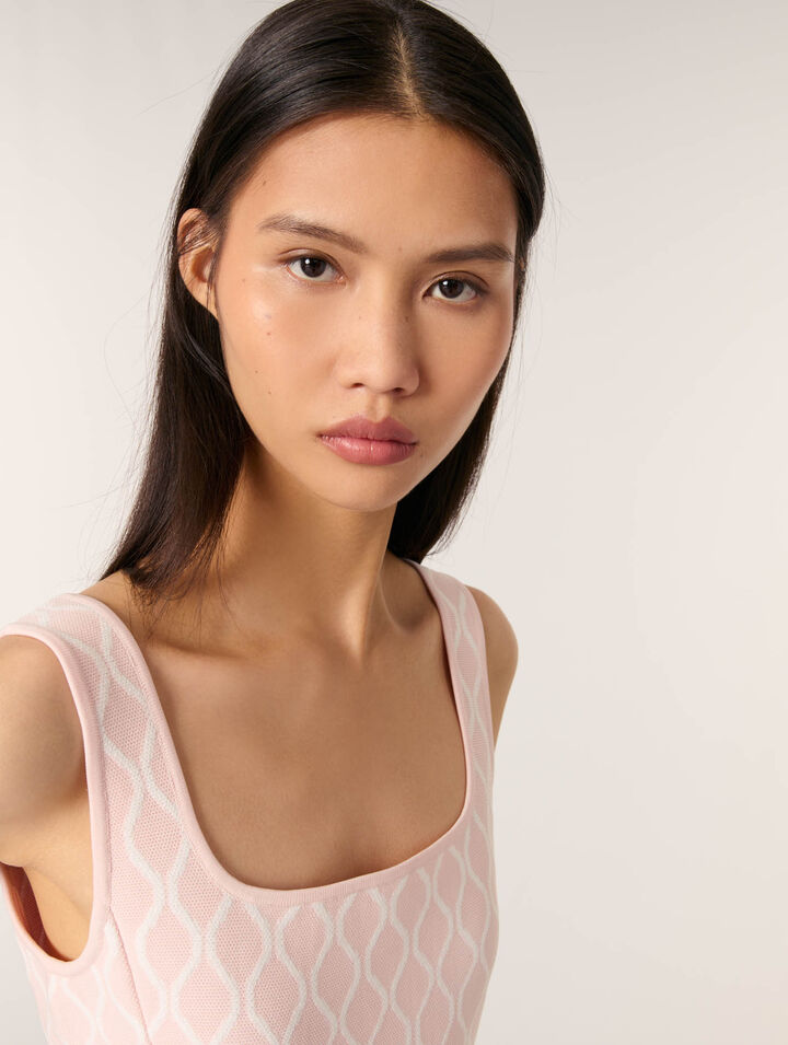 Mini jacquard knit dress