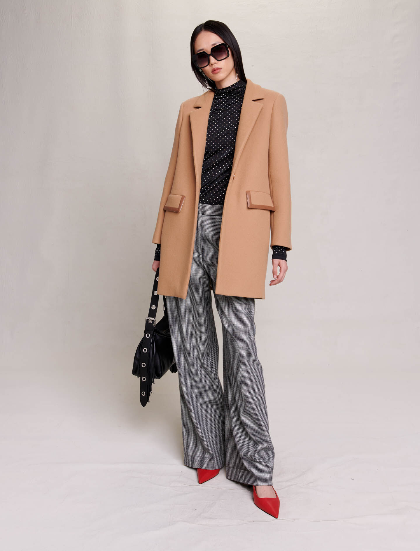 Maje long coat store