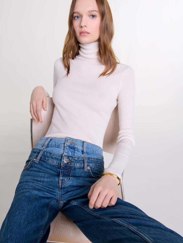 Double waistband jeans