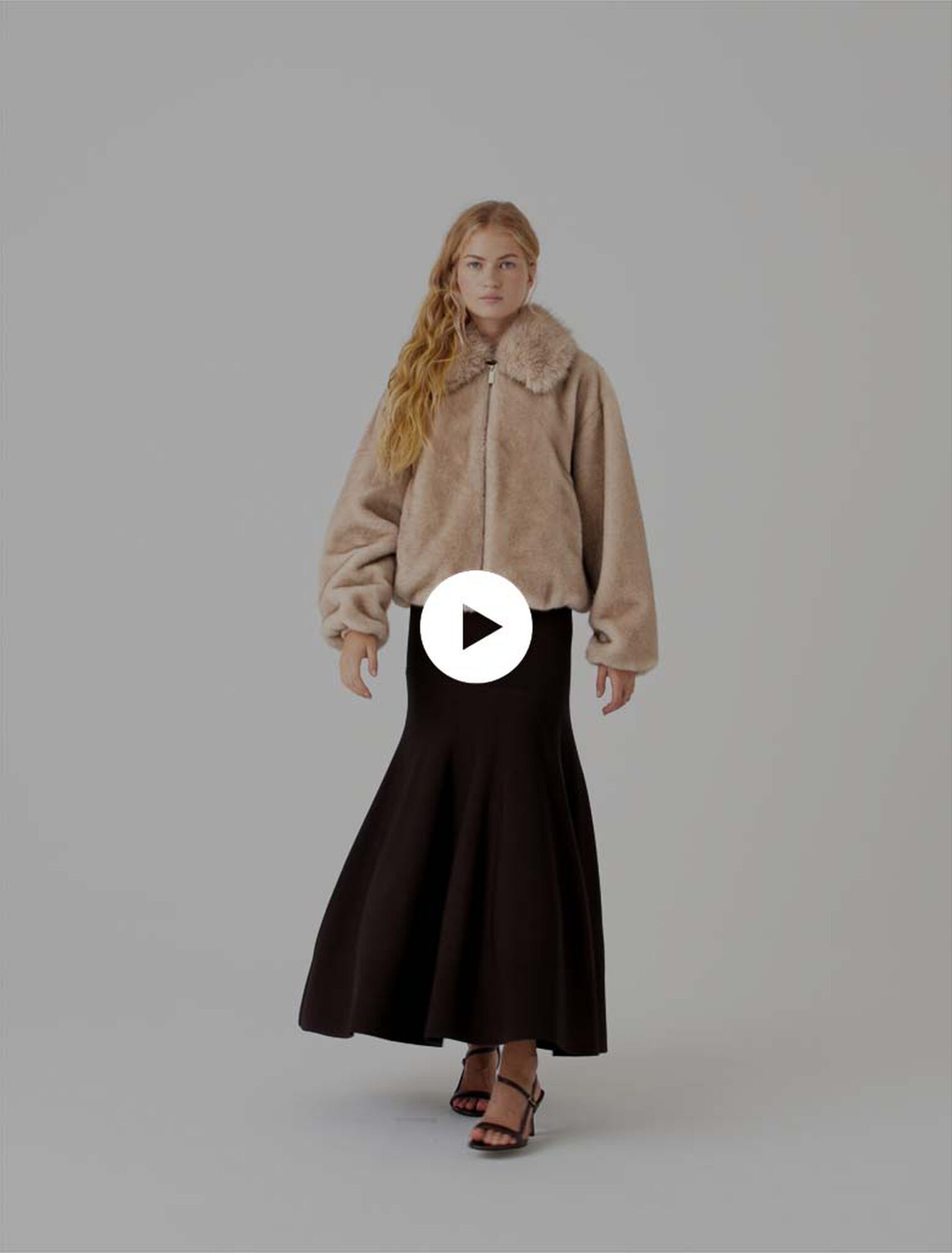 Faux fur jacket