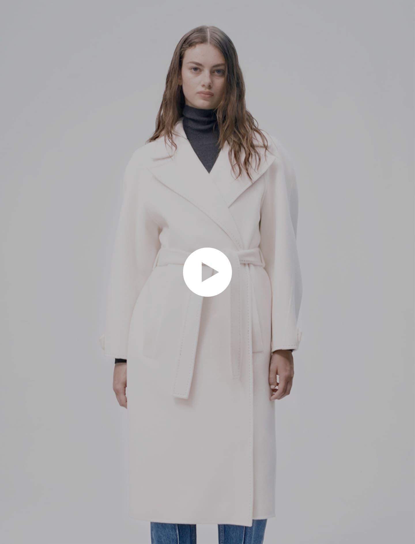 Double faced mid length coat White For Women Maje