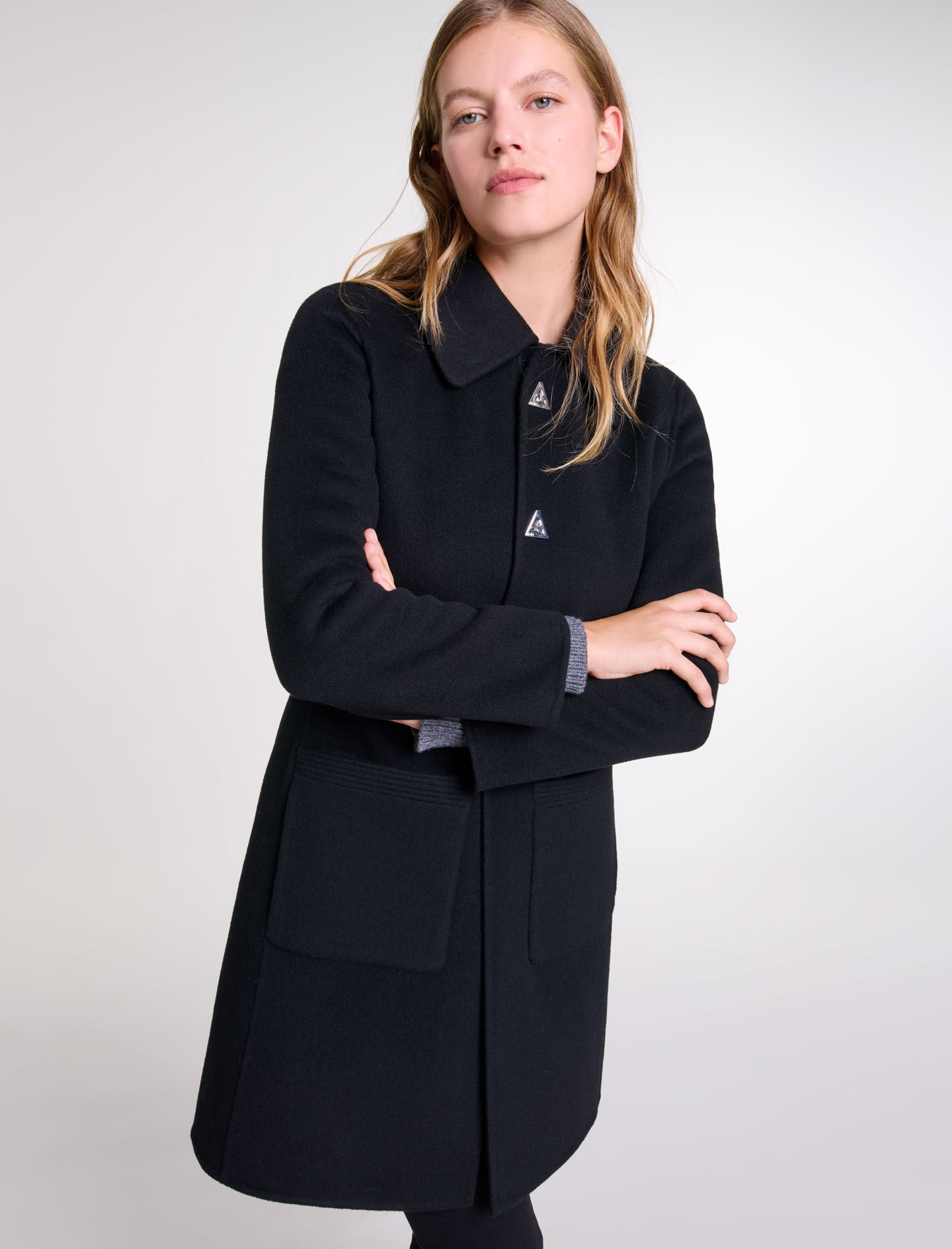 Belted mid-length coat