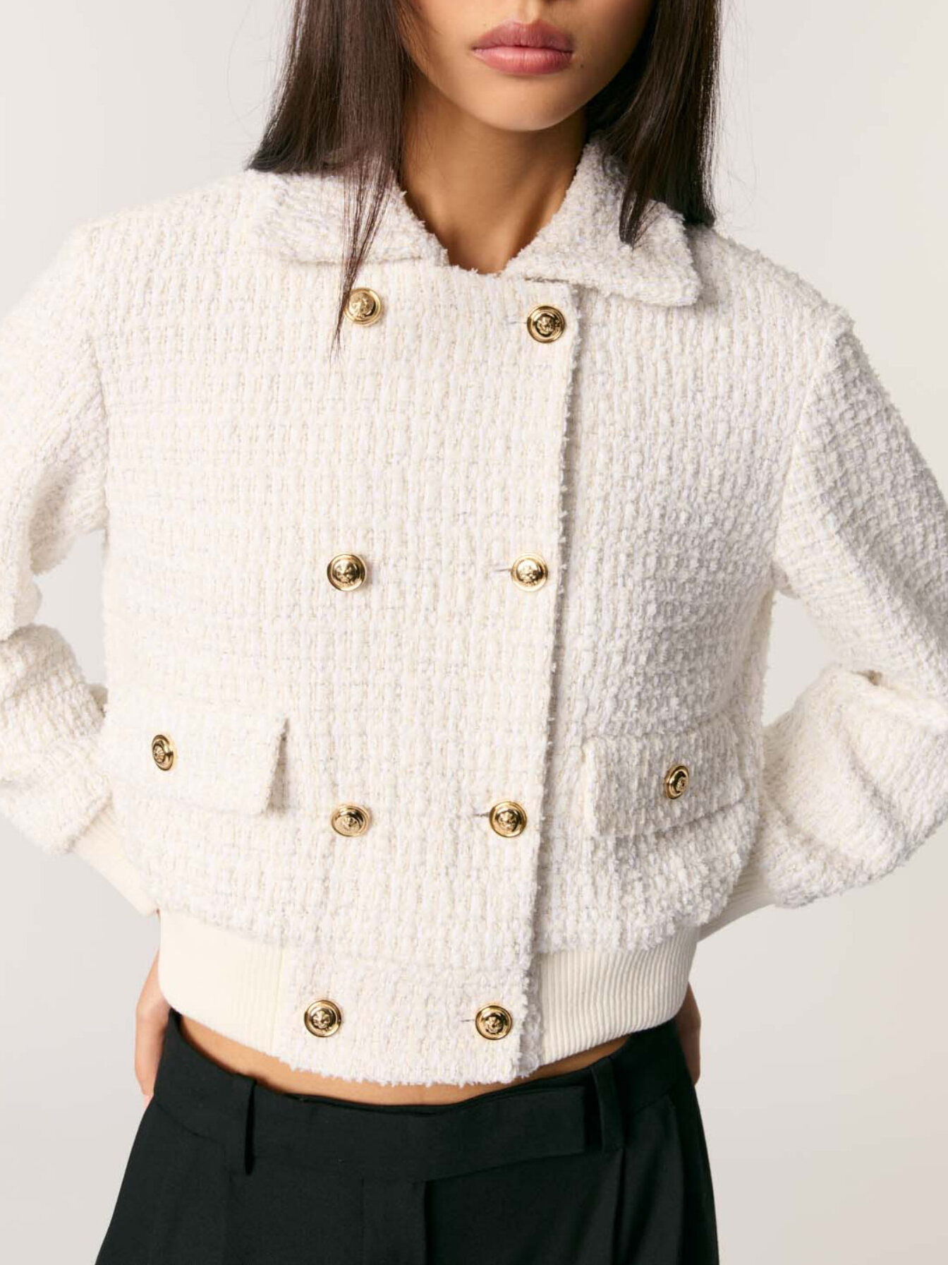 Short tweed jacket White For Women | Maje