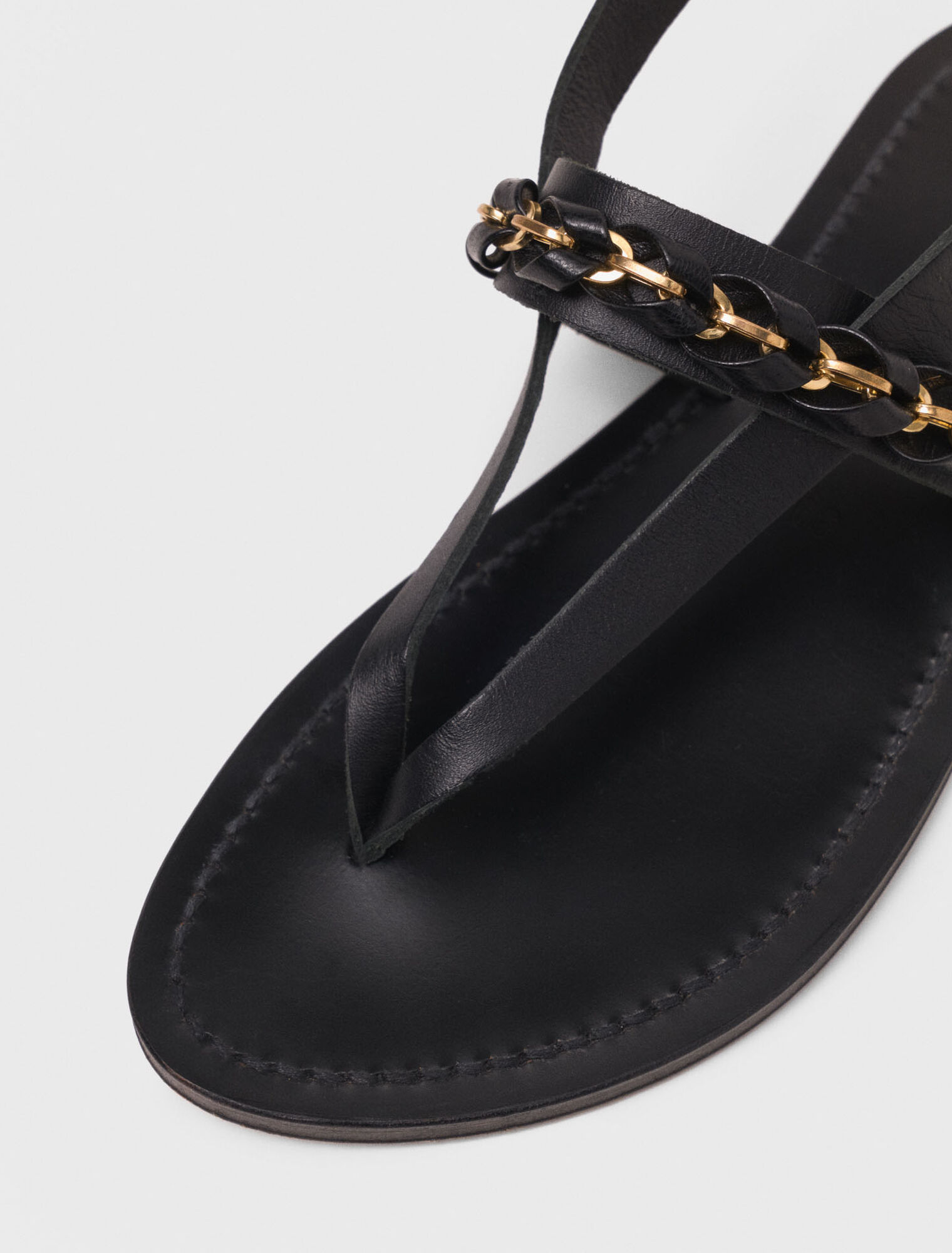 K.Jacques flat leather sandal