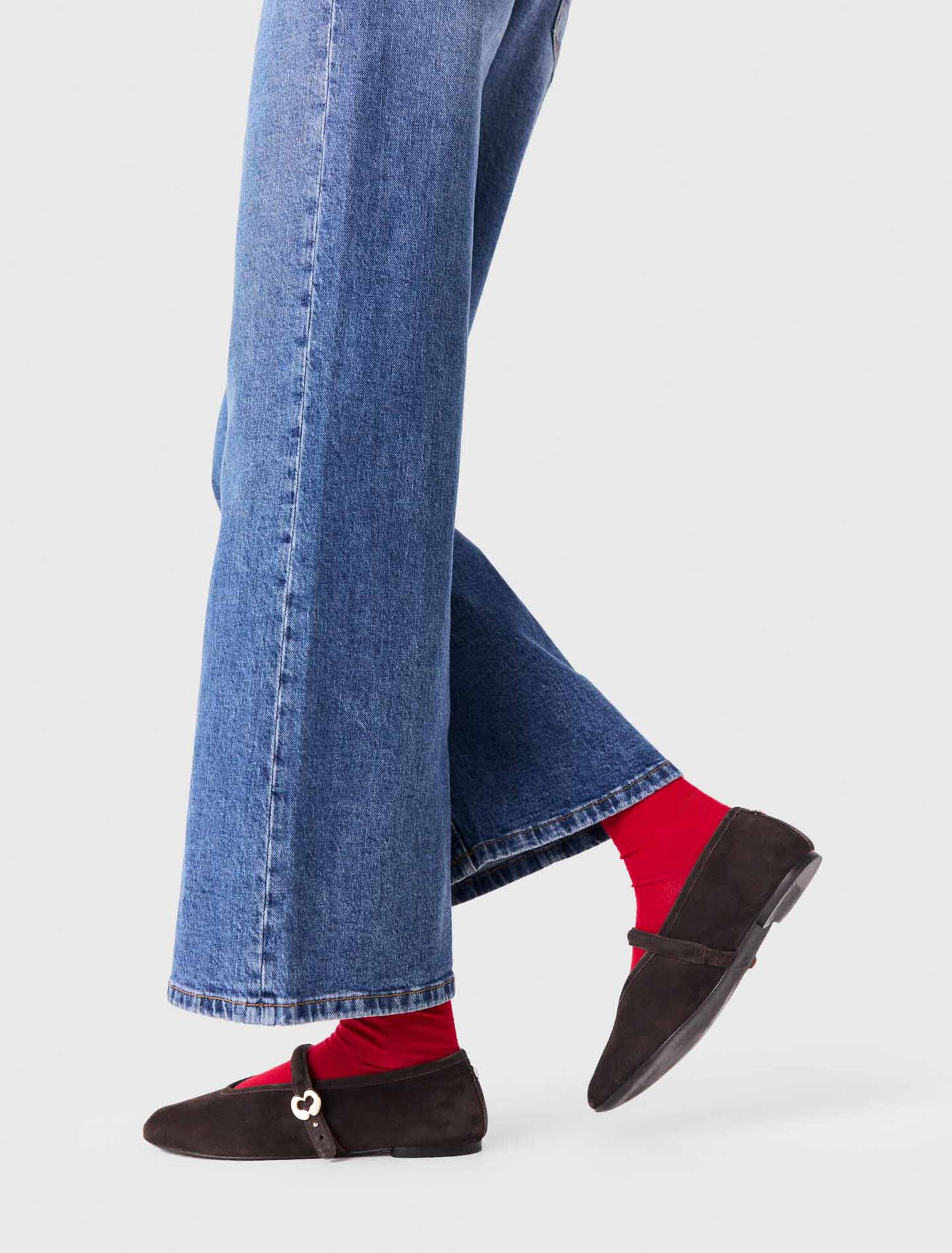 Suede ballet flats