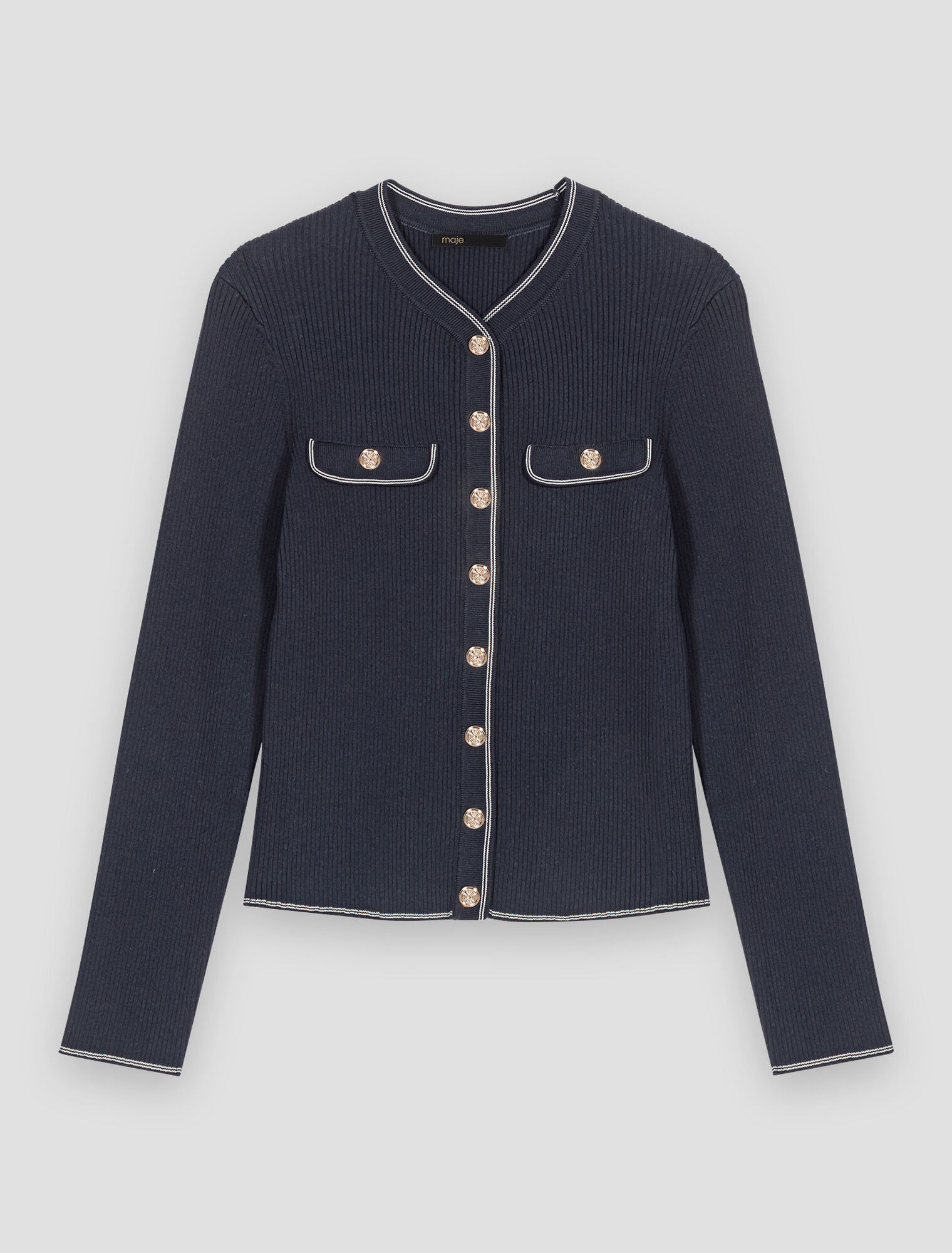 Ribbed knit cardigan