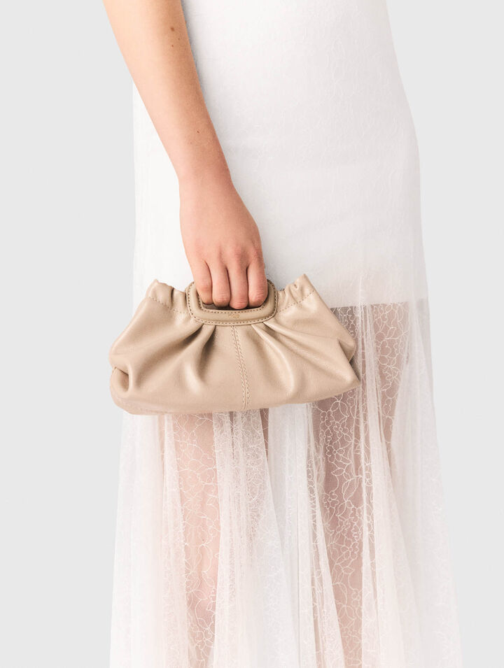 Mini naplak leather clutch