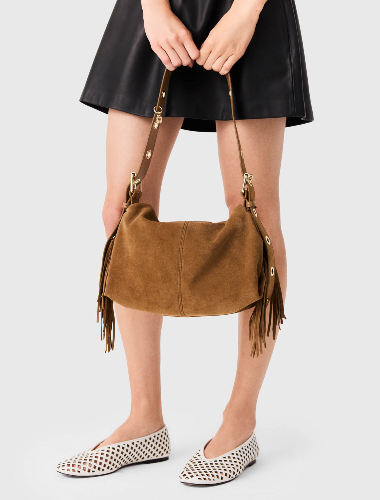 Suede Miss M bag