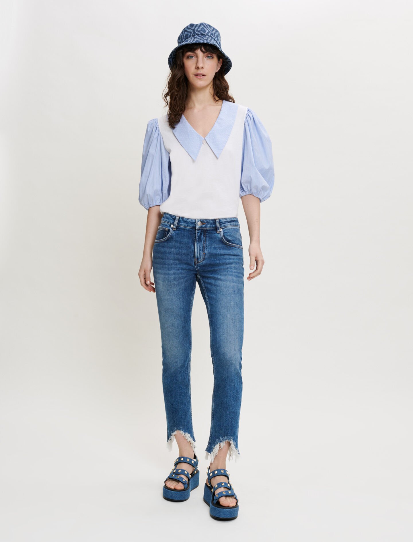 Maje Slim-fit Jeans In Blue