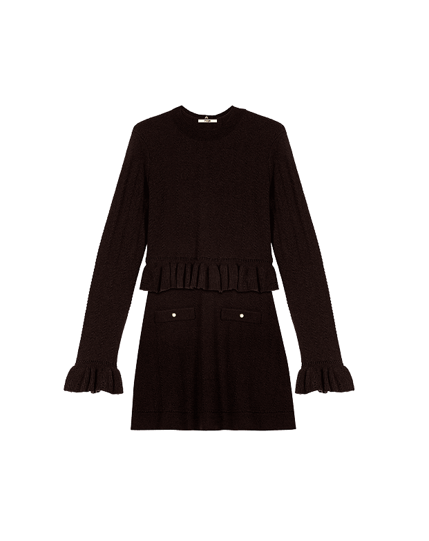 Robe en maille avec pull amovible