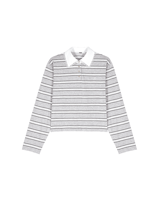 Embroidered Polo-Collar T-Shirt
