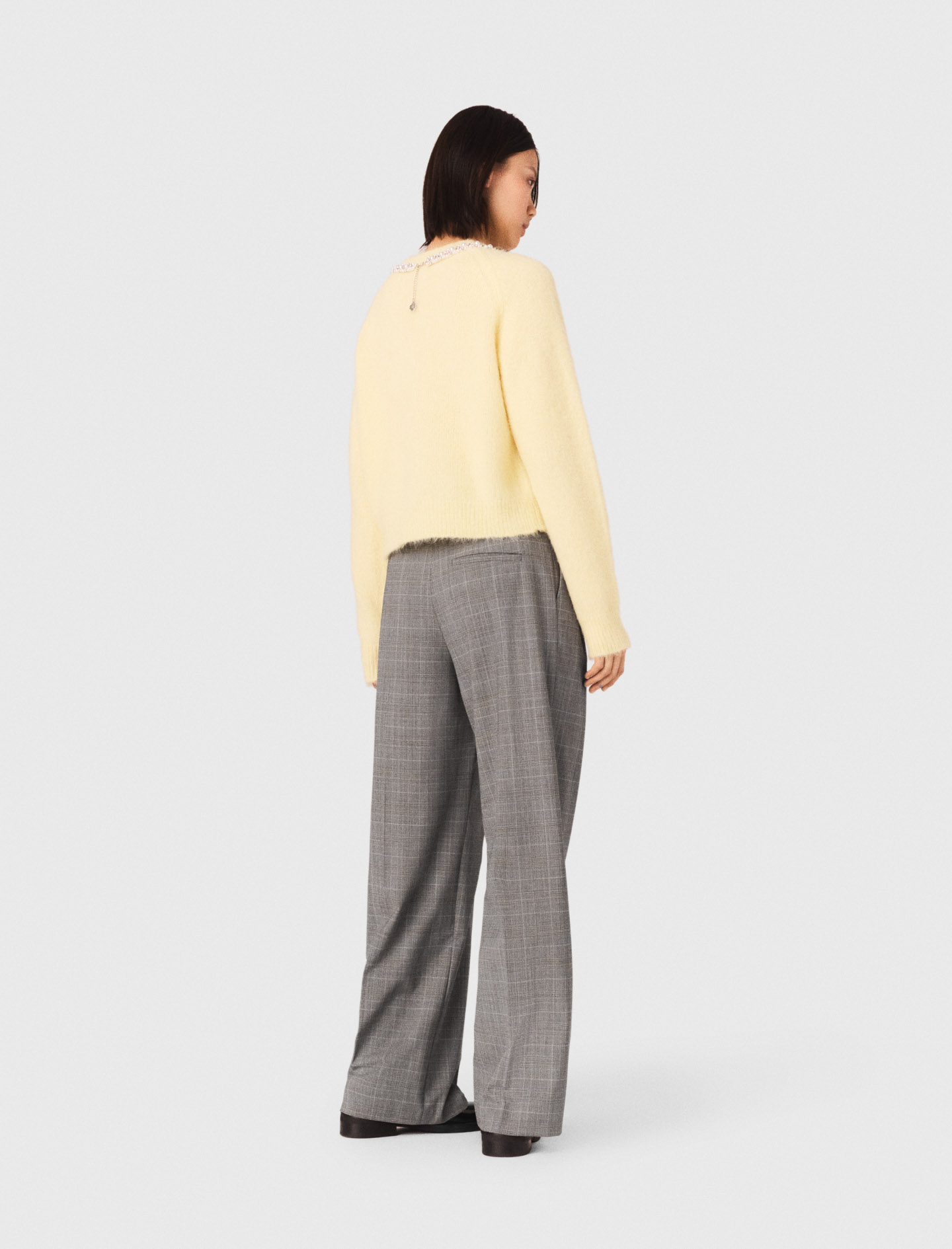 Removable Jewel Collar Sweater