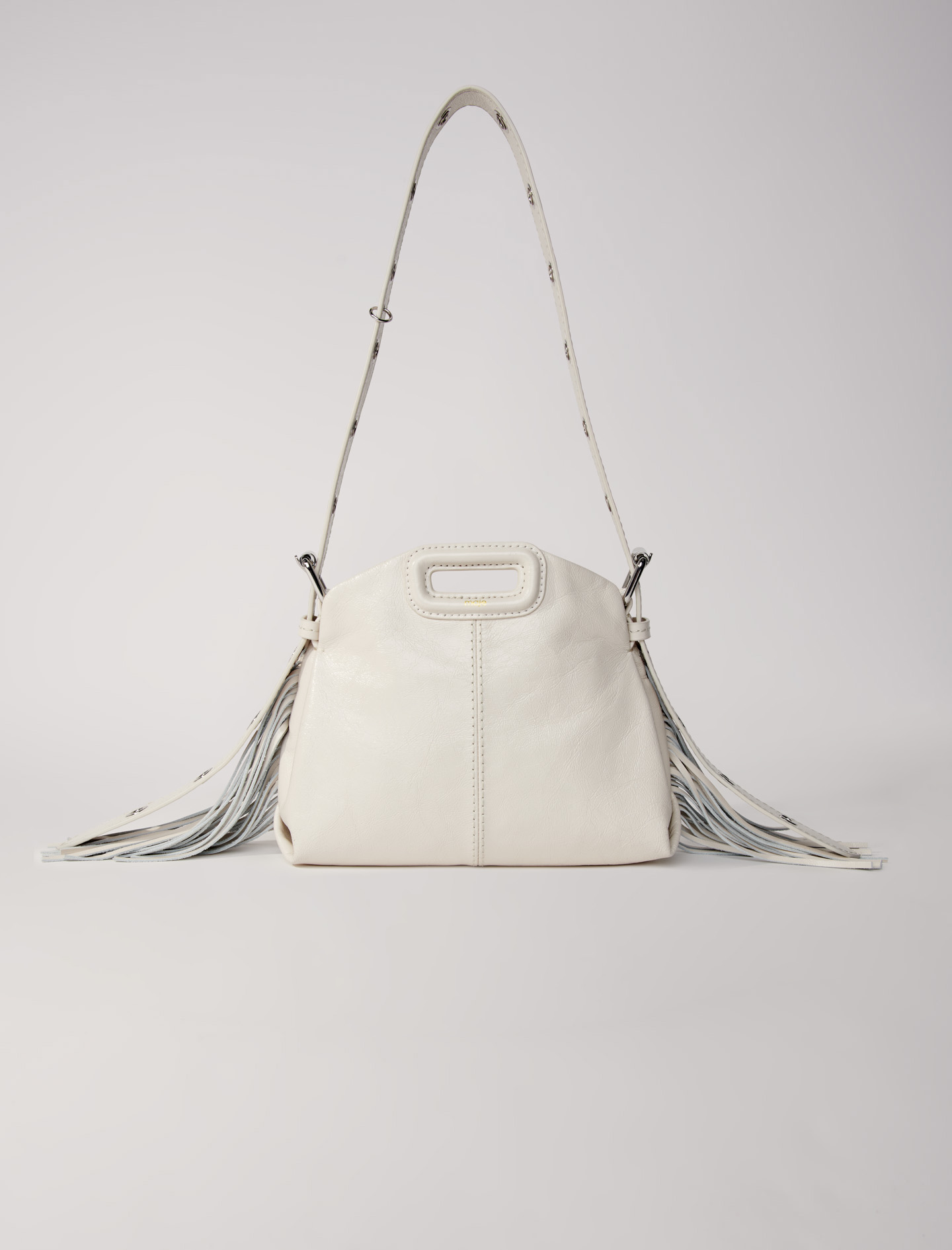 Mixte's polyester Leather: Crackle leather mini Miss M bag for Spring/Summer, size Mixte-All Bags-OS (ONE SIZE), in color White / White