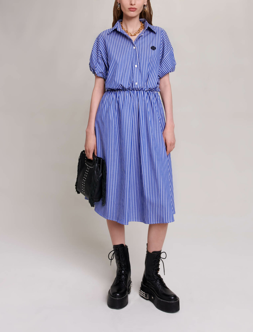 ★送料・関税込★I AM MARI★Bara striped shirt dress★ Maje_MFPRO03107-D028_H_1.jpg