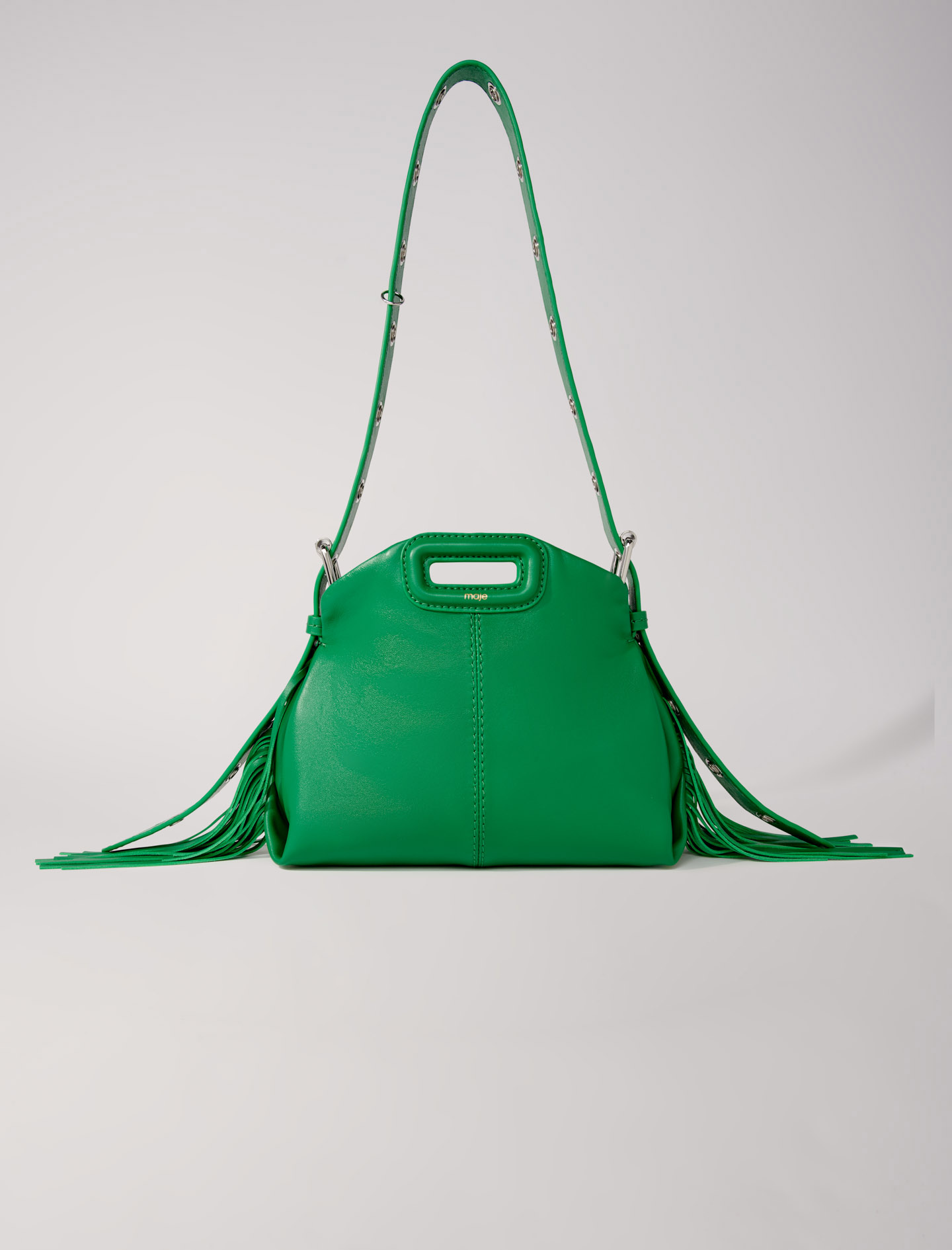 Mixte's polyester Leather: Smooth leather mini Miss M bag for Spring/Summer, size Mixte-All Bags-OS (ONE SIZE), in color Green / Grey