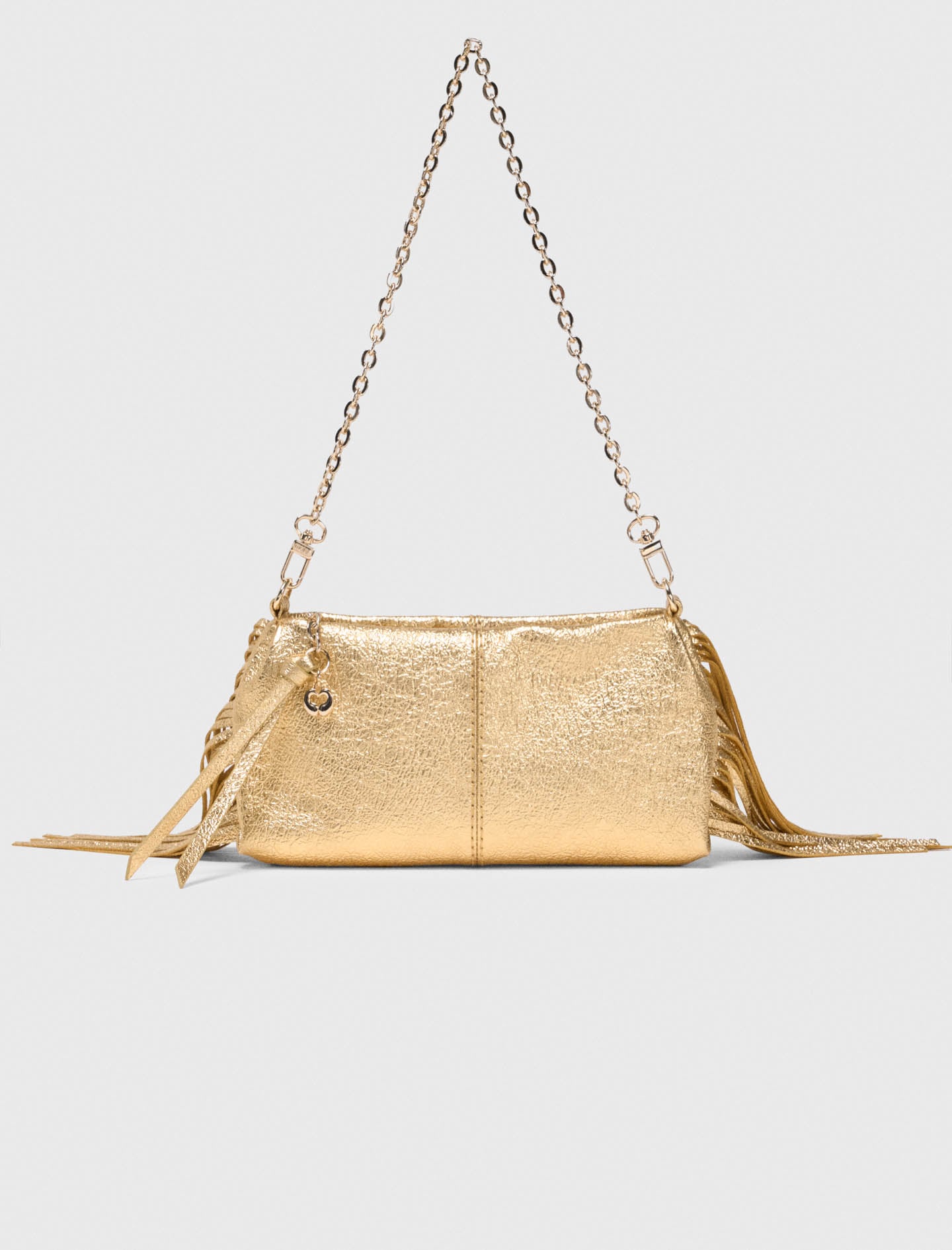 Miss M Metallic Pouch Bag Denim - Jeans For Women | Maje