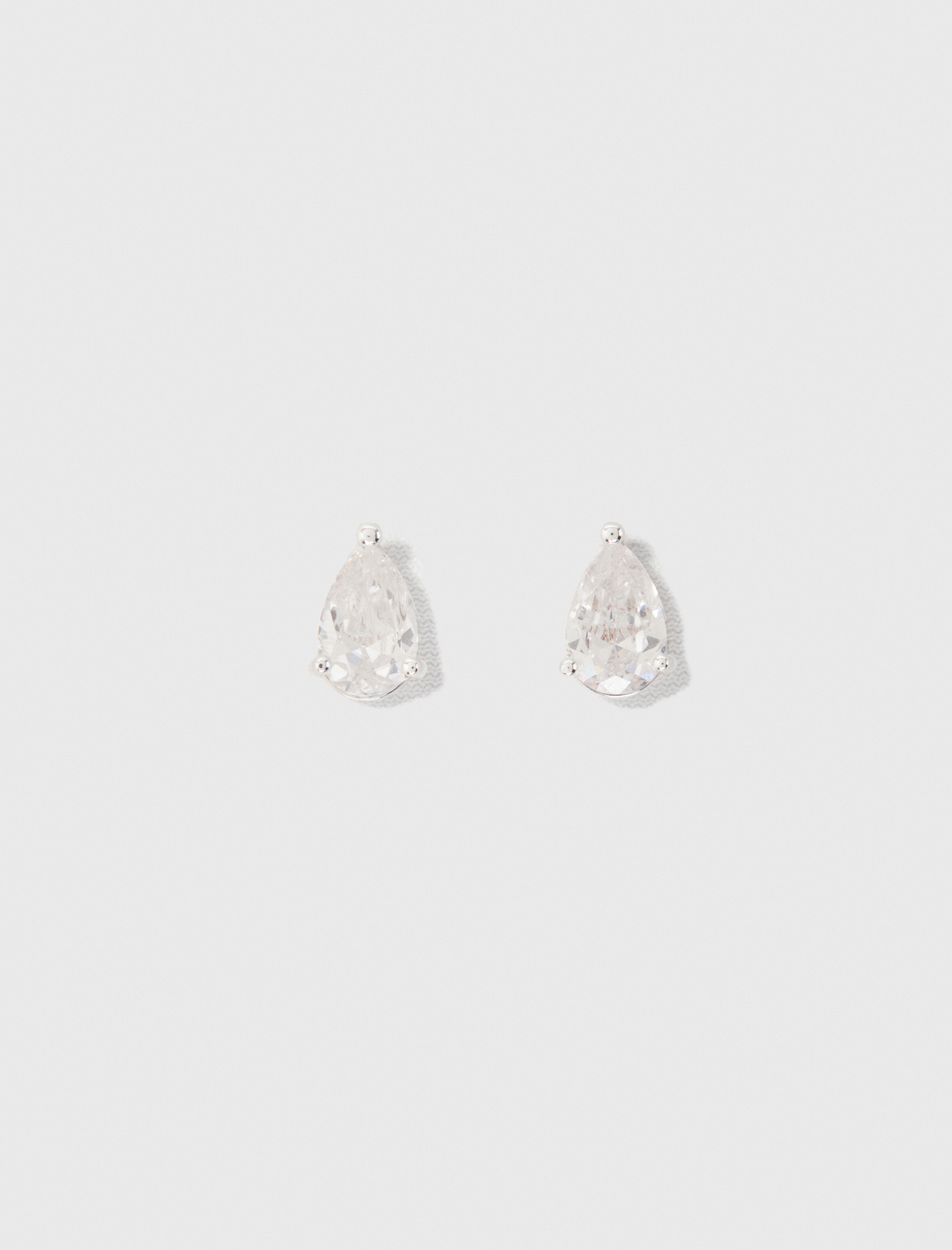 Woman's glass Small rhinestone earrings for Spring/Summer, size One Size, in color Silver / Grey