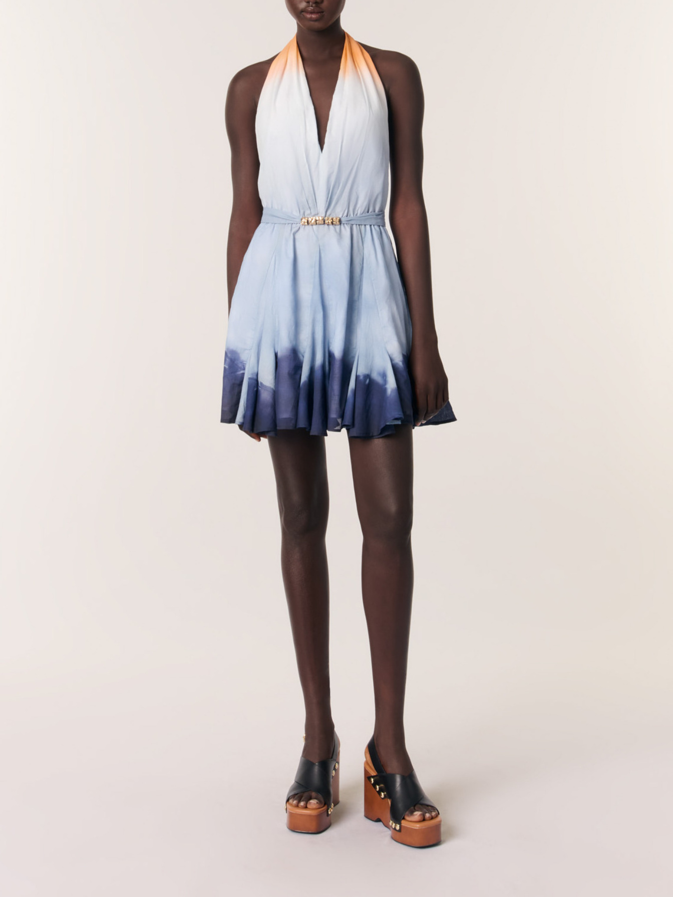 black and blue tie dye dress Mini tie-dye For Women Dye maxi dress