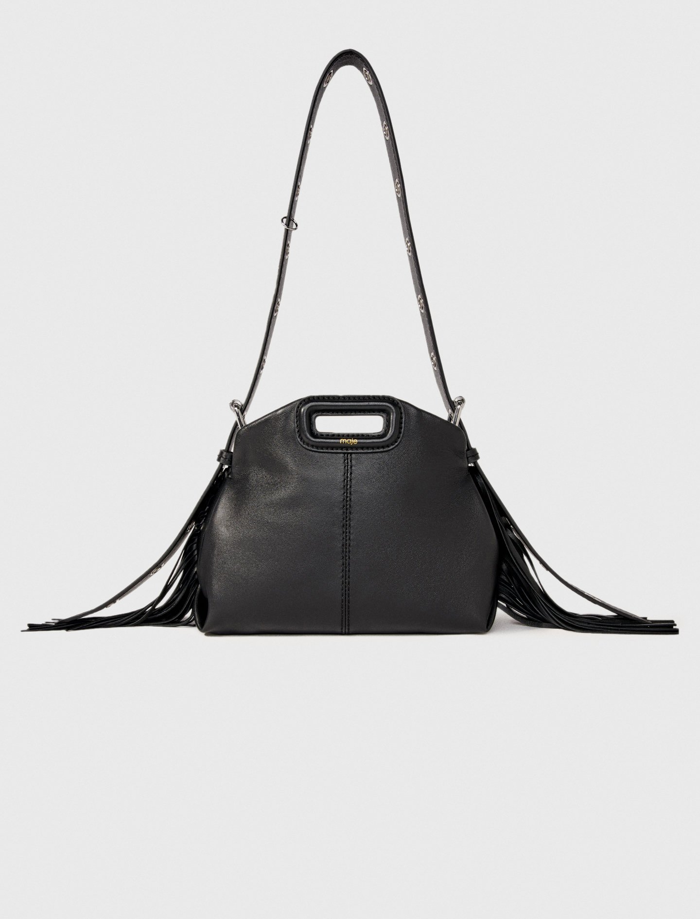 Woman's polyester Plain leather mini Miss M bag for Fall/Winter, size One Size, in color Black / Black