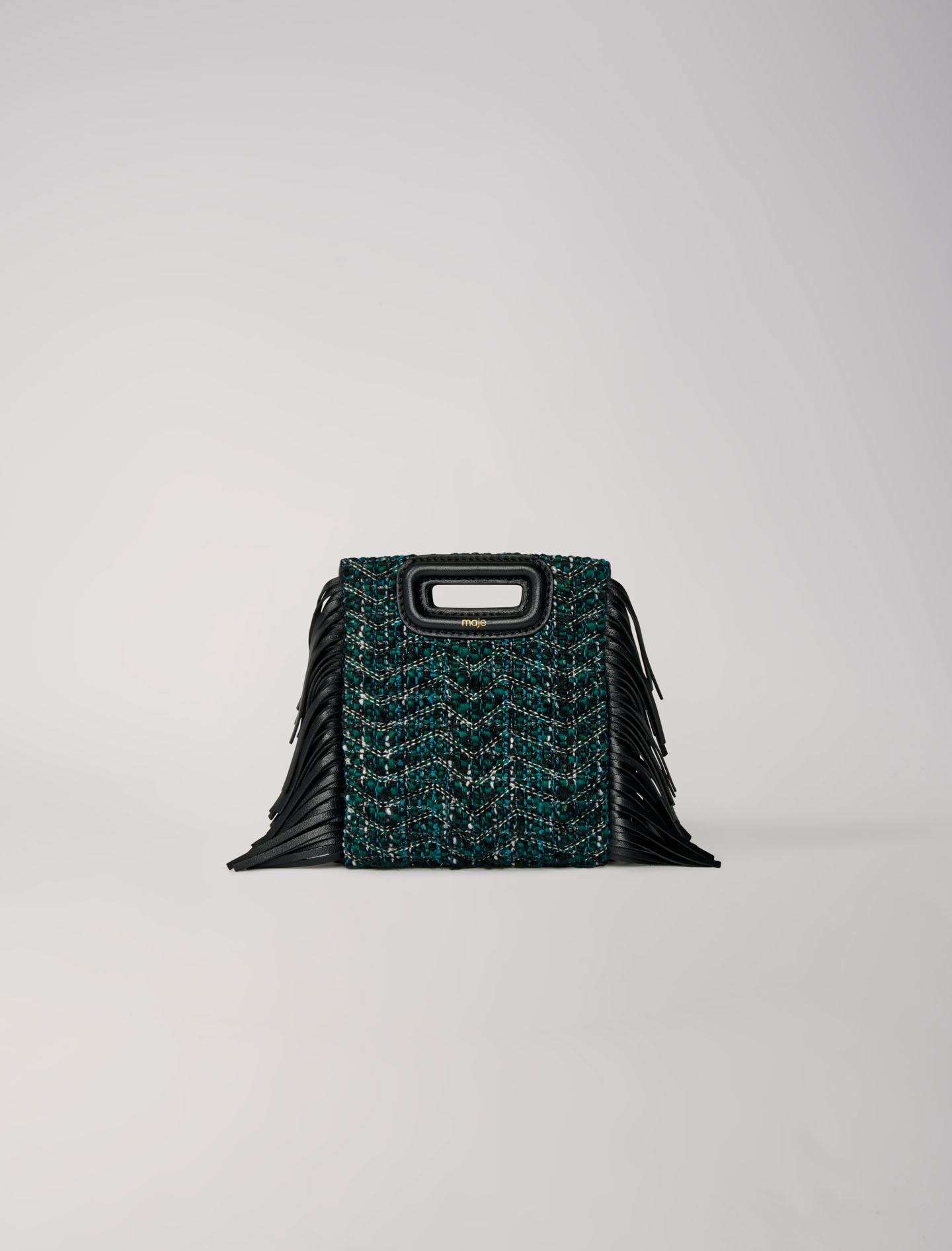 Mixte's cotton, M Mini bag in tweed for Fall/Winter, size Mixte-All Bags-OS (ONE SIZE), in color Bottle Green /