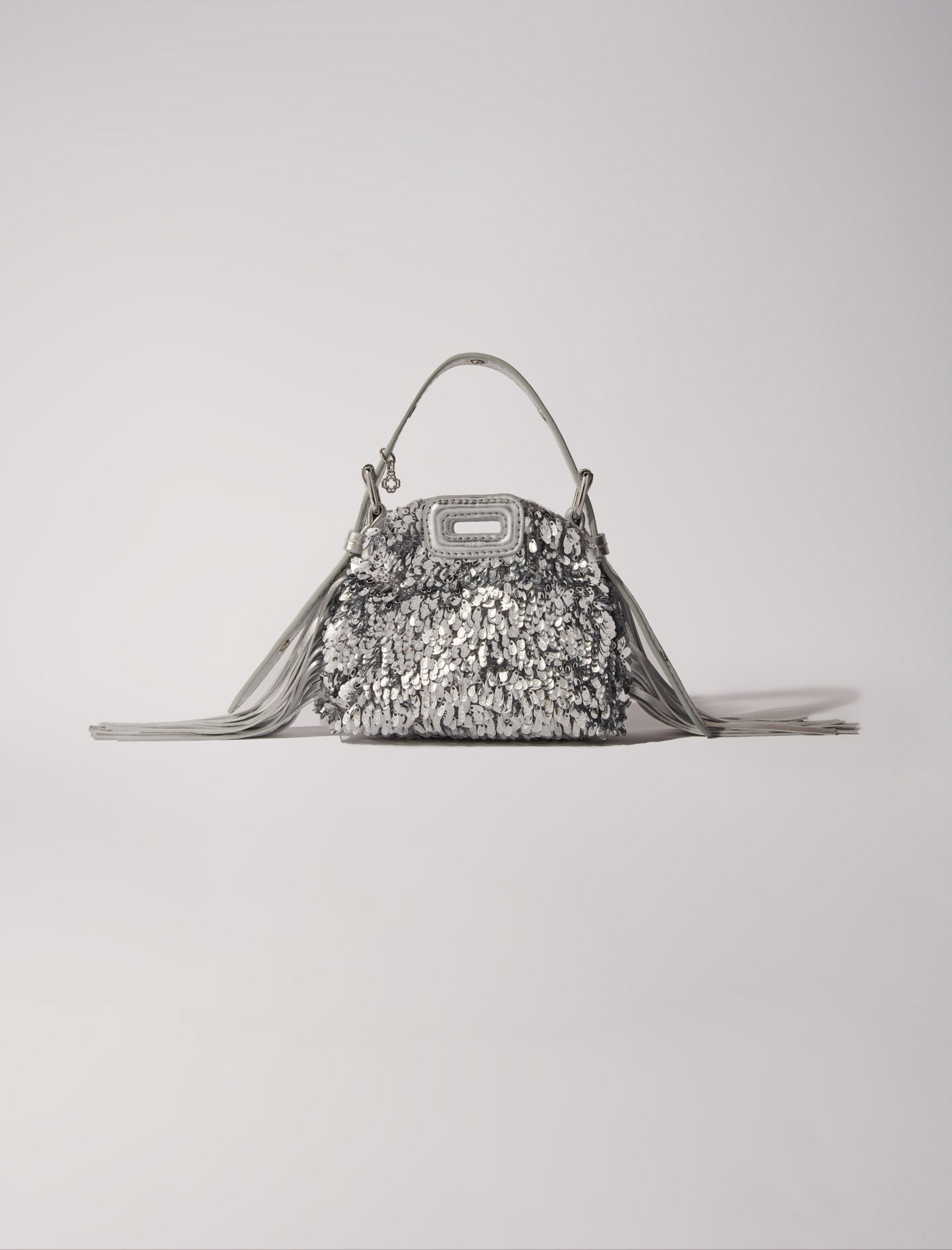 Shop Maje Miss M Nano Bag With Silver Sequins