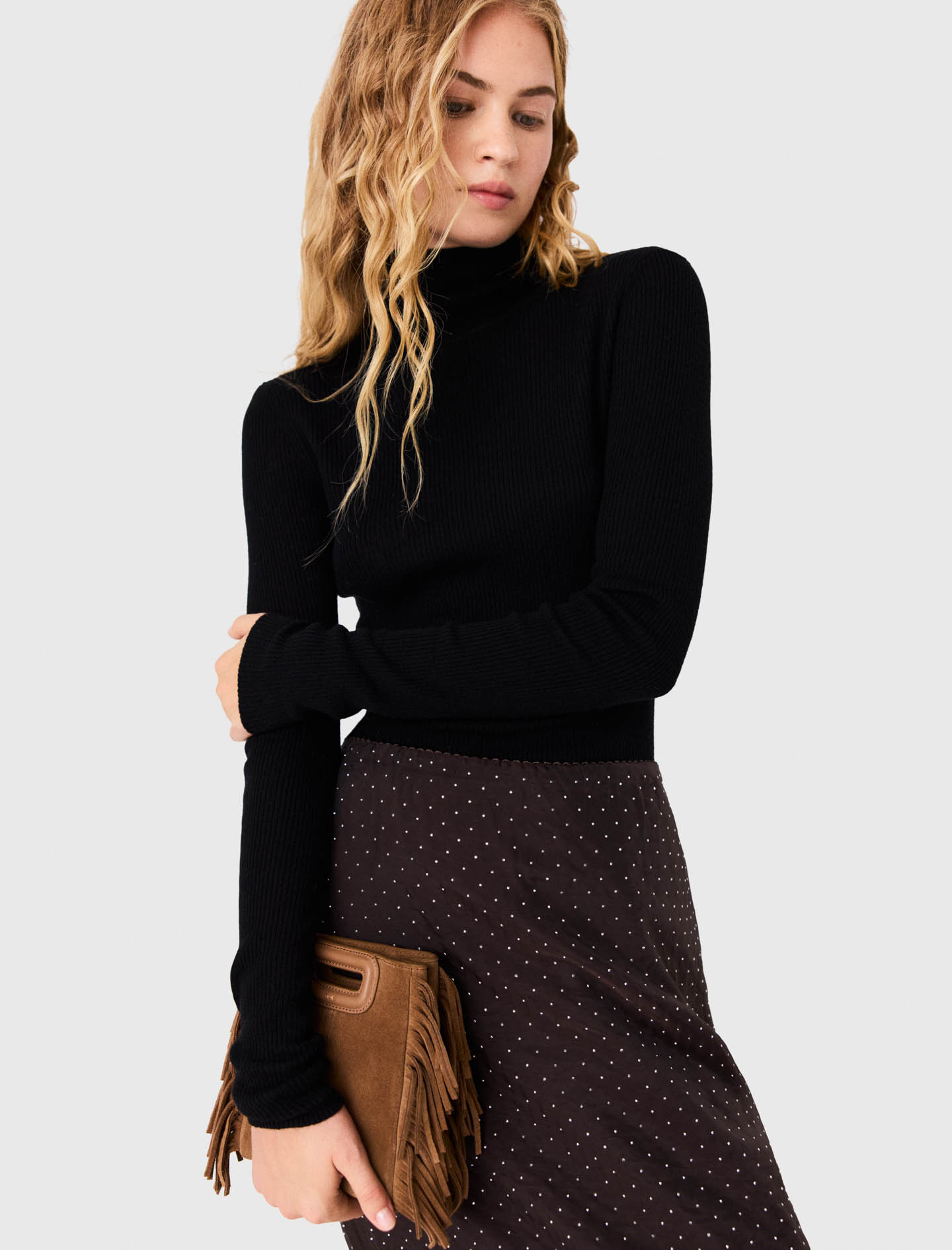 Fitted Turtleneck Sweater