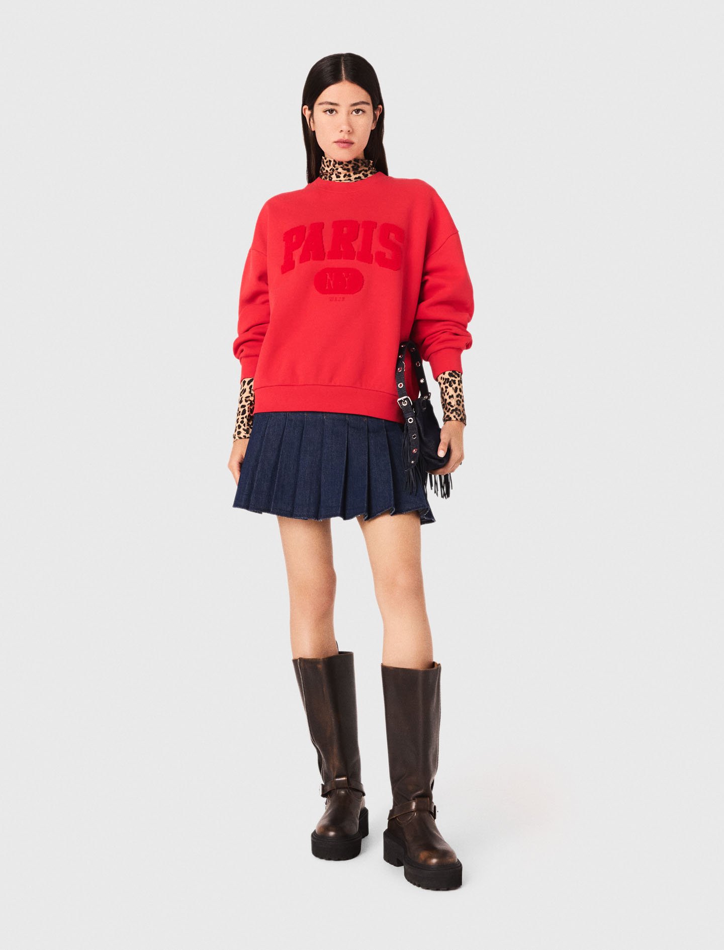majeページ Embroidered cotton dress