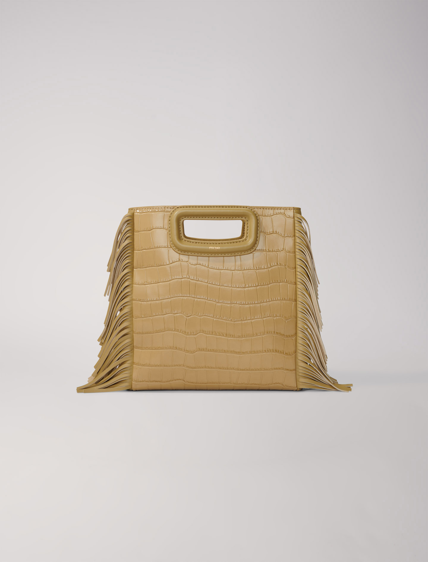 Mixte's polyester Leather: M bag in crocodile-effect leather for Spring/Summer, size Mixte-All Bags-OS (ONE SIZE), in color Beige / Beige