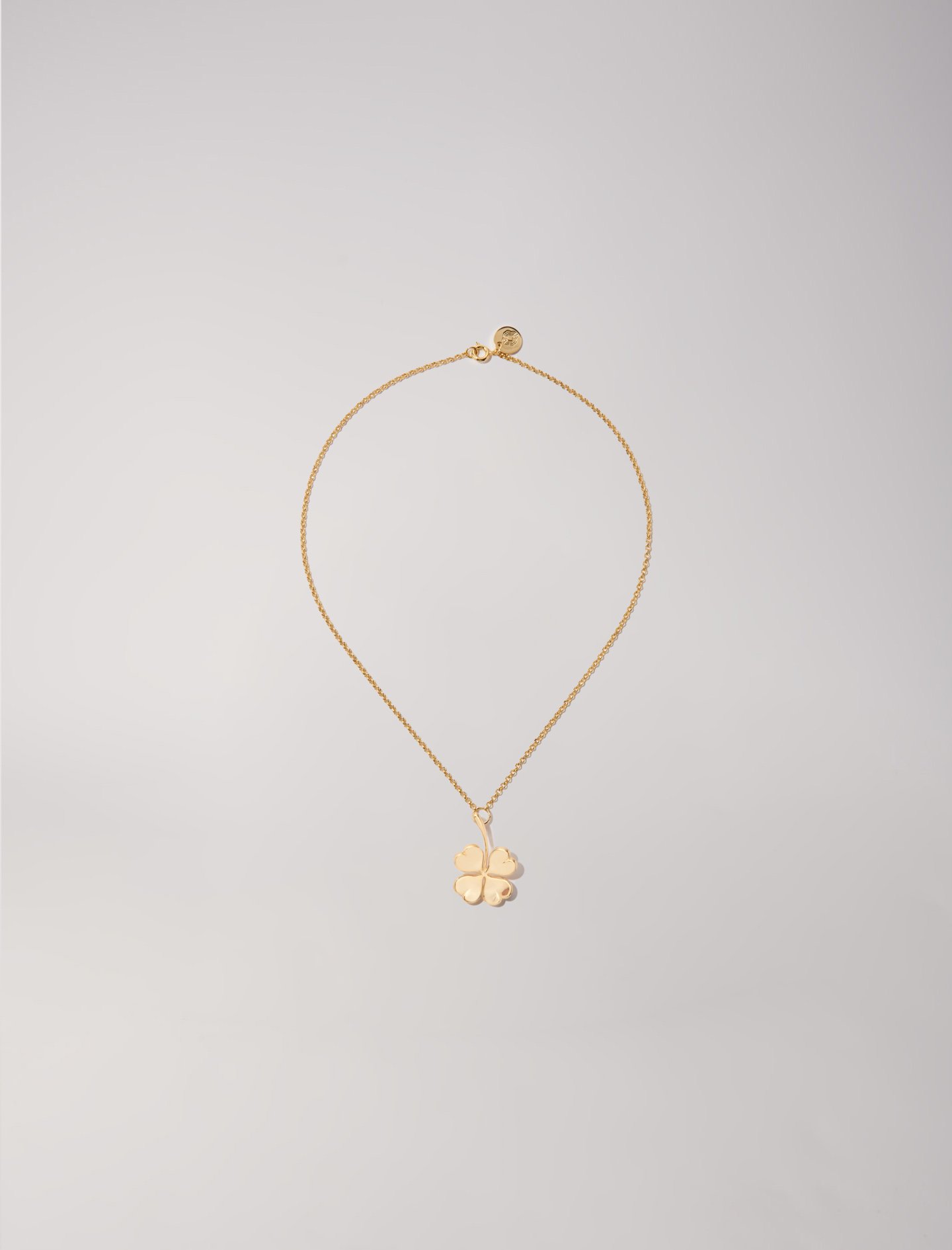 Woman's brass Clover necklace for Fall/Winter, size Woman-Jewelry-OS (ONE SIZE), in color Gold / Yellow