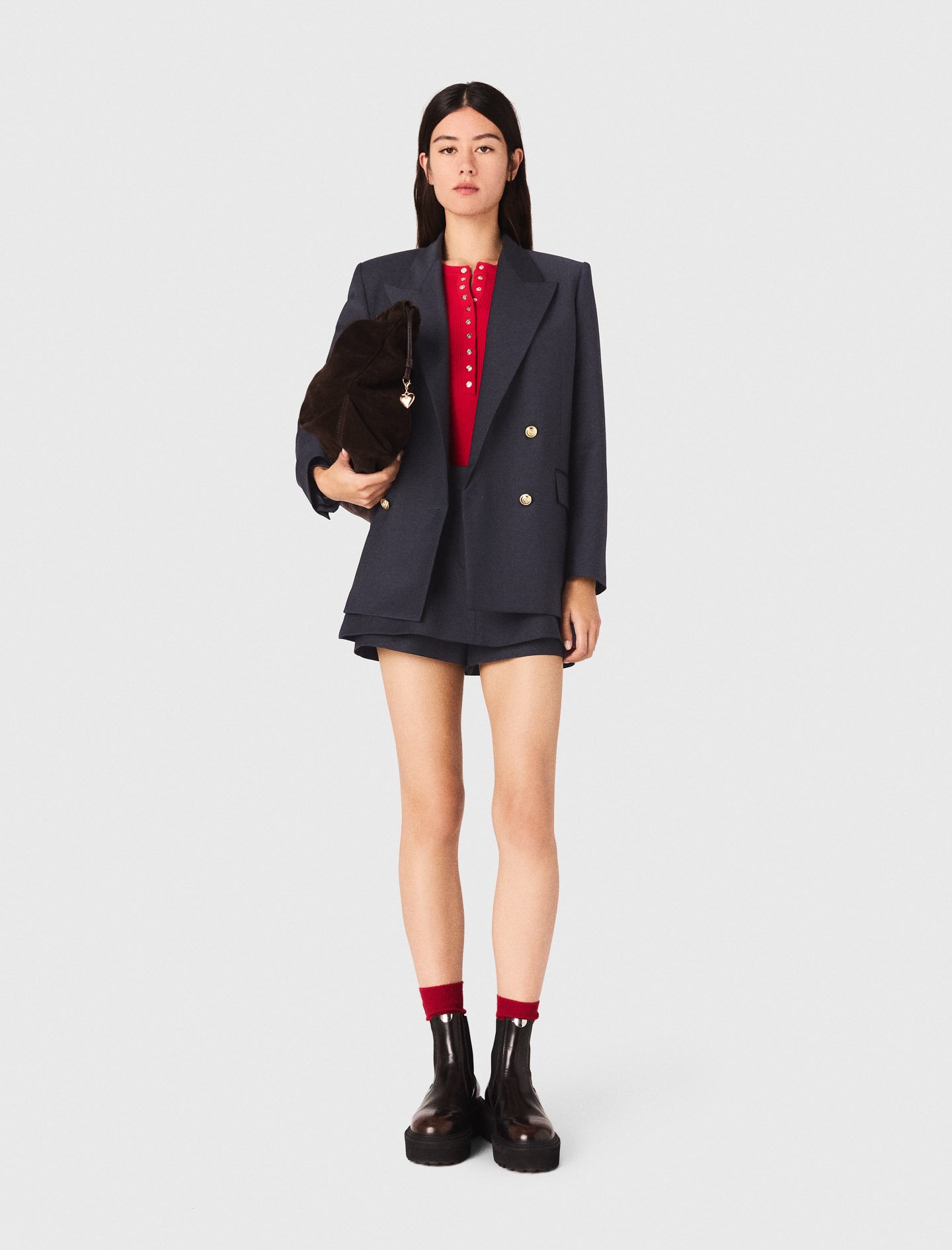 Woman's polyester Suit jacket with gold buttons for Fall/Winter, size Small, in color Navy / Blue