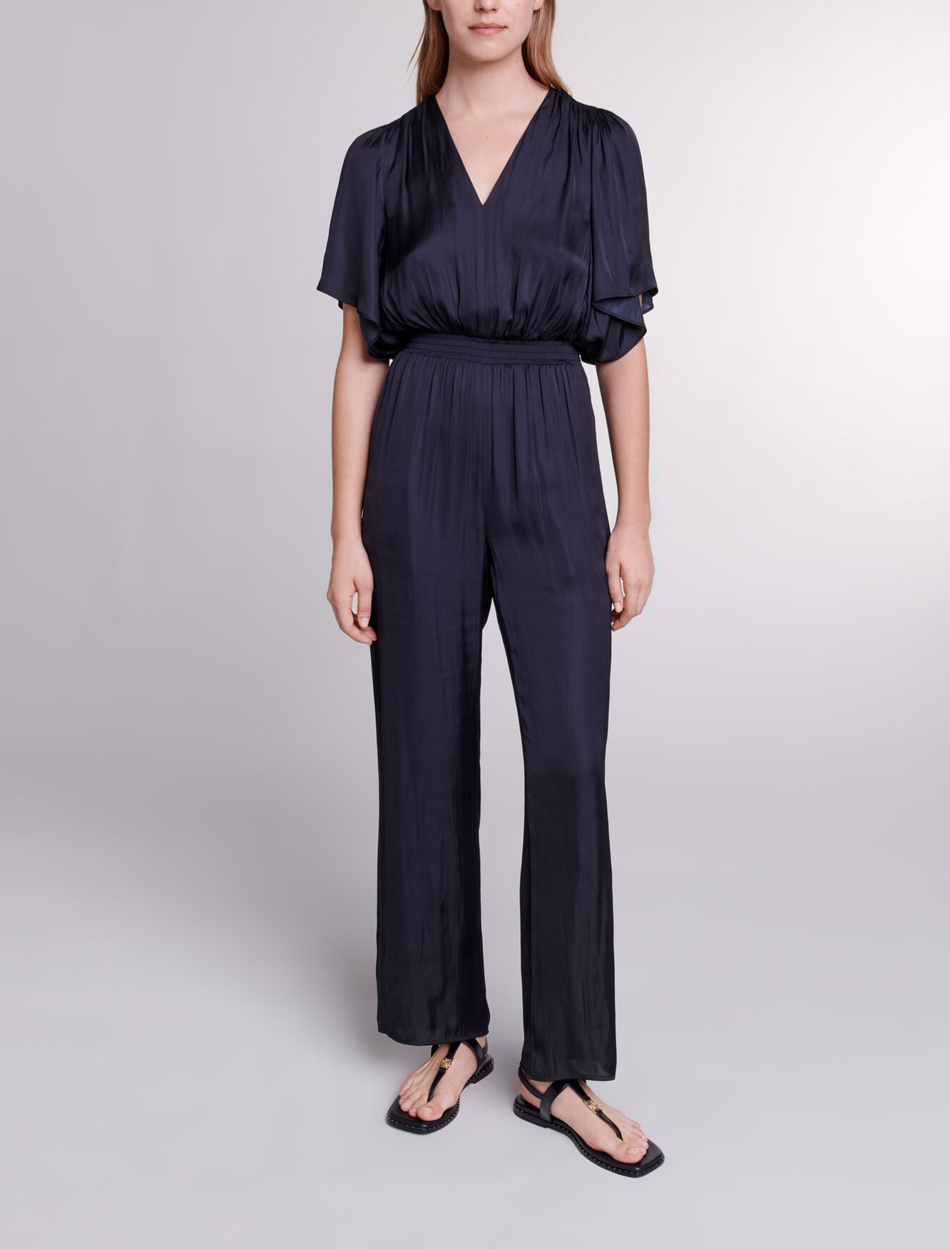Satin trouser suit