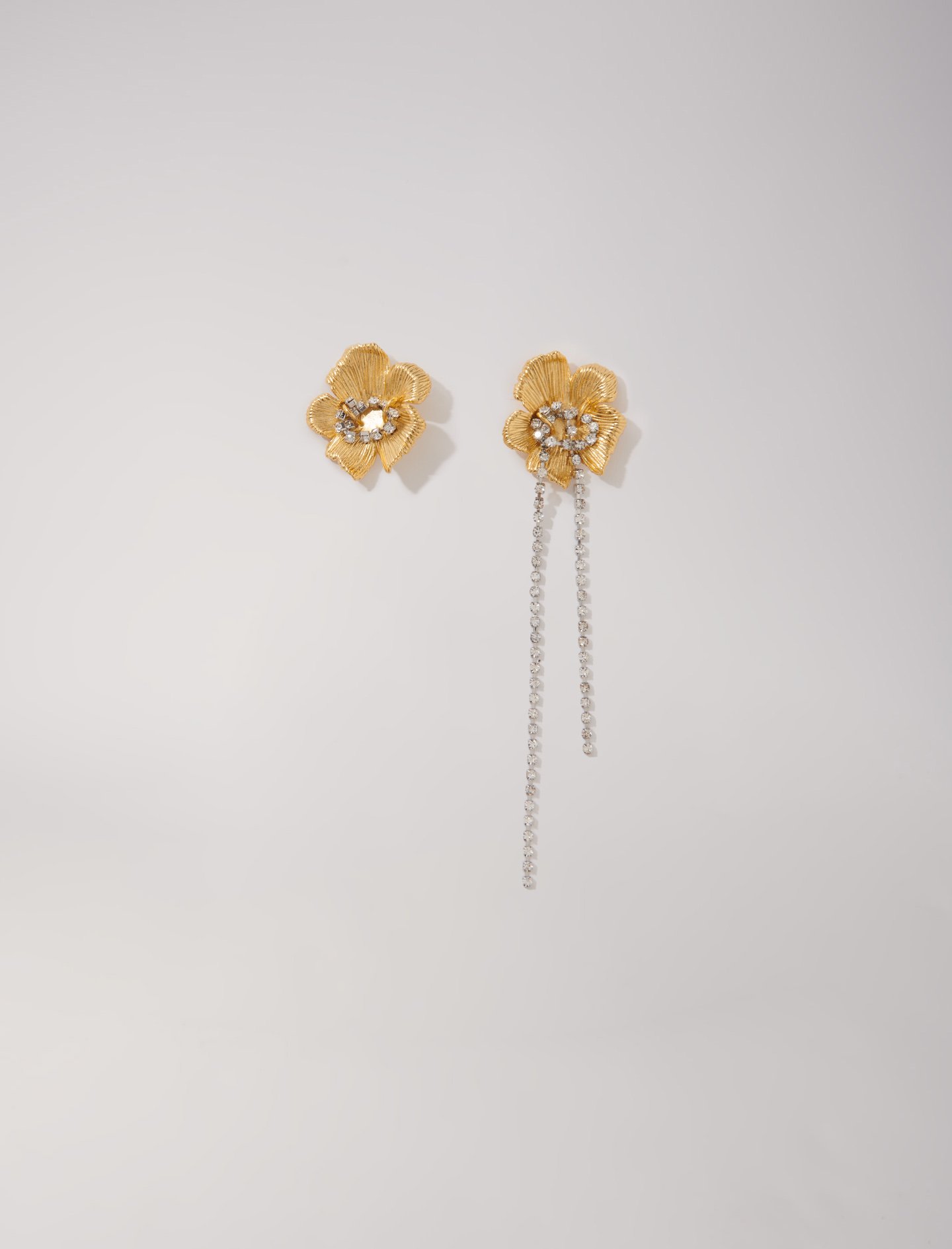 Woman's glass Jewellery: Flower earrings for Spring/Summer, size Woman-Jewelry-OS (ONE SIZE), in color Gold / Yellow