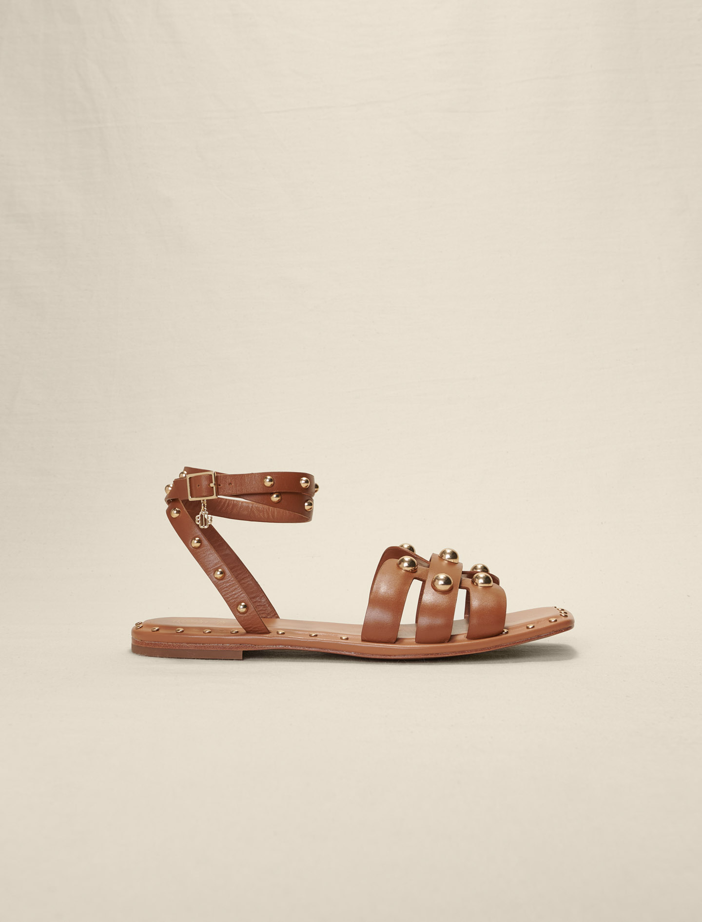 Studded leather sandals